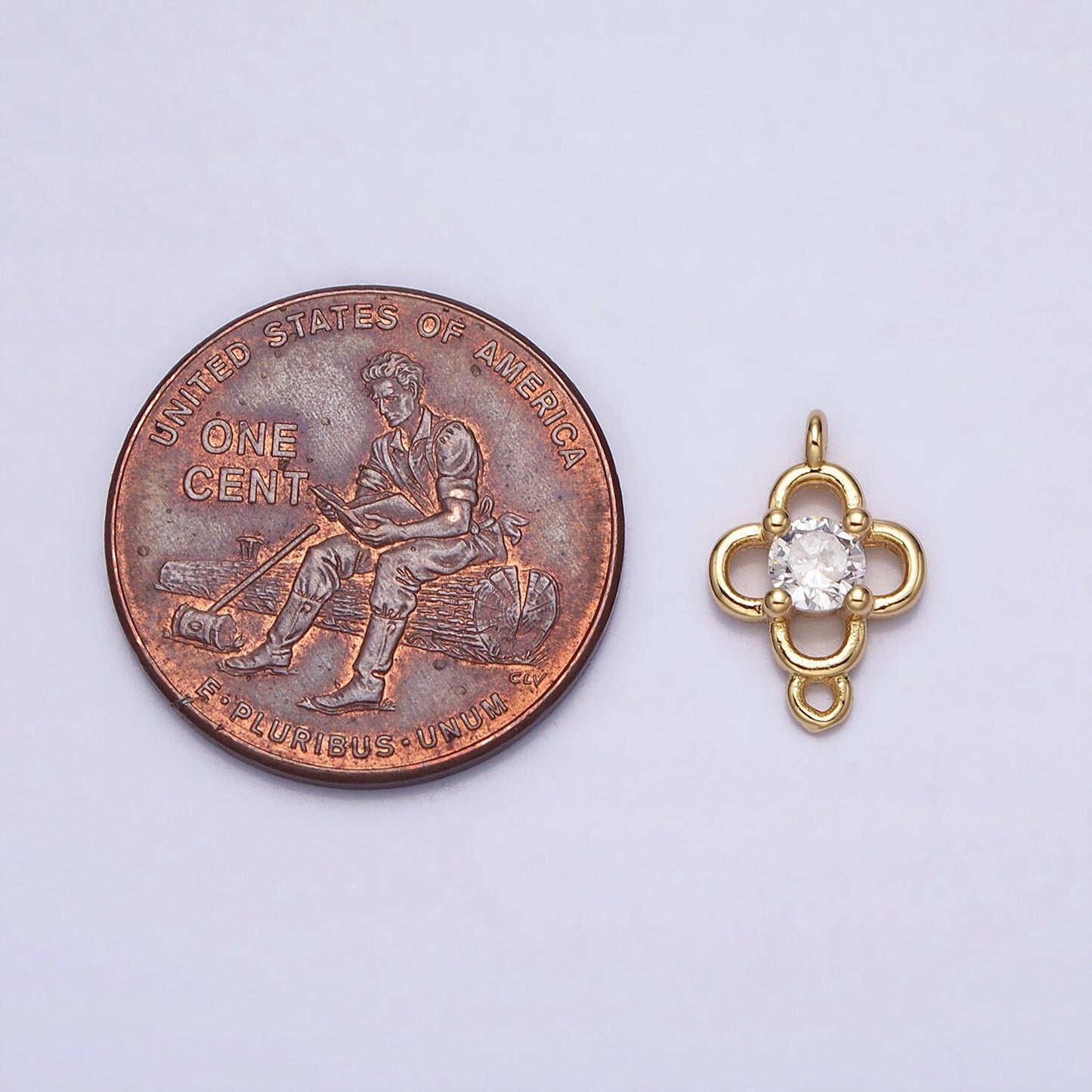 Mini Gold Clover Charm Connector for Bracelet Necklace Lucky Flower Jewelry Finding Handmade Necklace Earring Bracelet Link Connector AA966