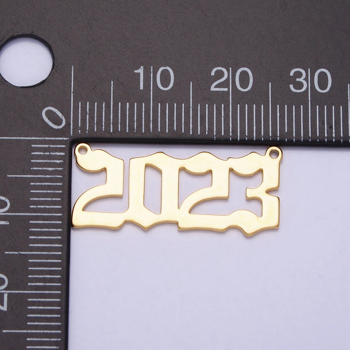 14K Gold Filled 2023 Year Charm Pendant, 2023 Graduation, Graduate Charm Pendant, DIY Handmade Jewelry Supply Y-851