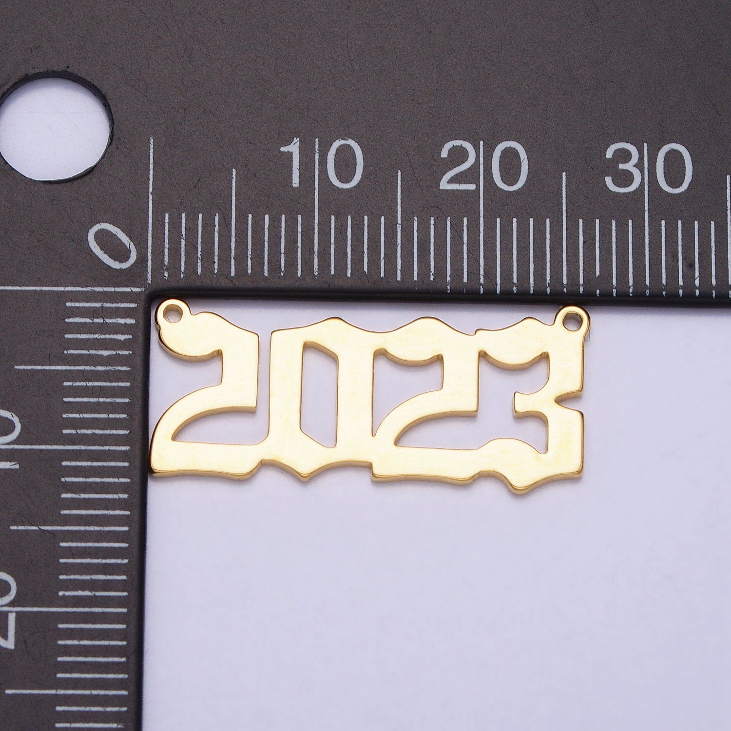 14K Gold Filled 2023 Year Charm Pendant, 2023 Graduation, Graduate Charm Pendant, DIY Handmade Jewelry Supply Y-851