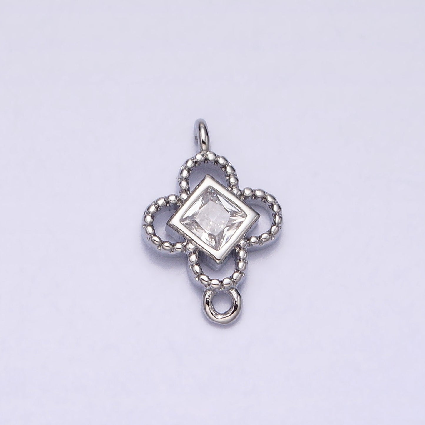 Mini Gold Clover Charm Connector for Lucky Flower Jewelry Finding Handmade Necklace Earring Bracelet Link Connector AA958