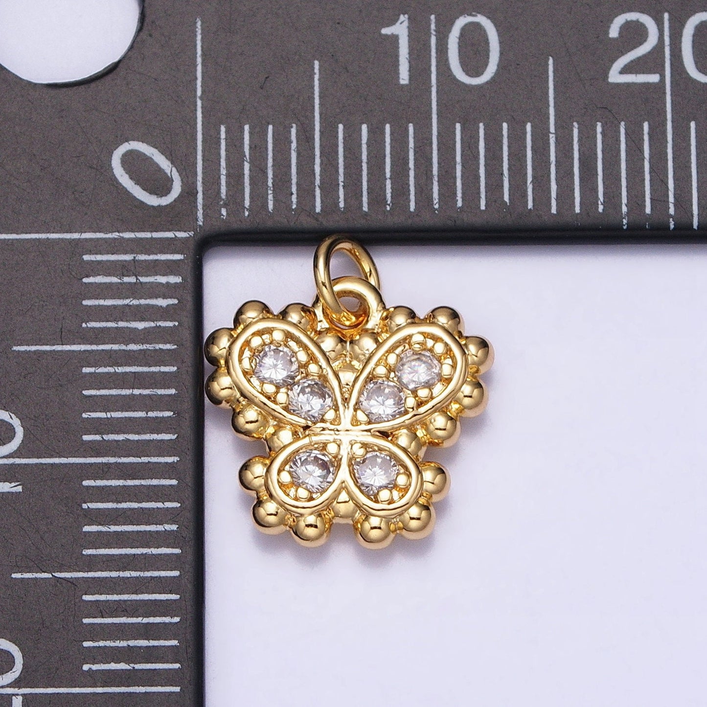 Mini Gold Butterfly Charm Cubic Animal Charm Mariposa Monrach Pendant Dangle Charms for Bracelet Necklace Earring Supply Component ac629