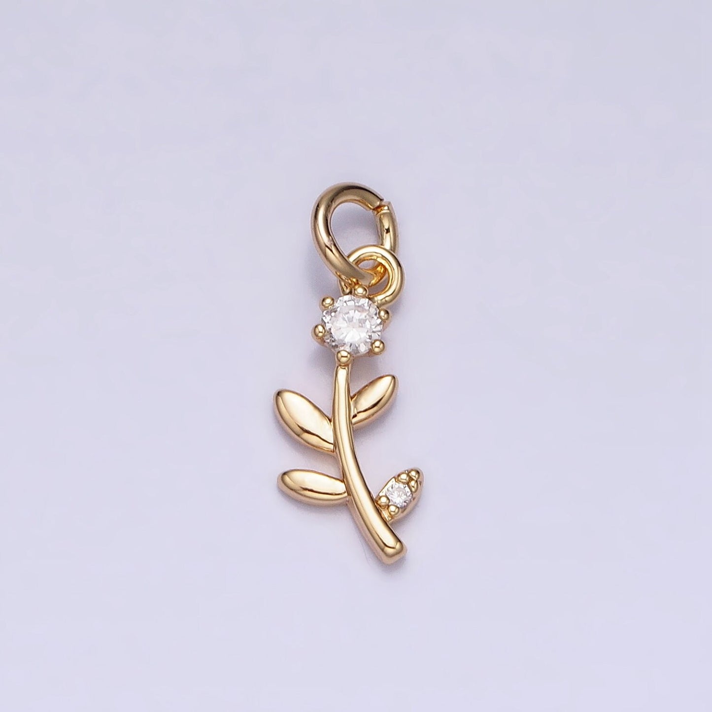 Gold Flower 24K Gold Filled Tiny Charms, Gold Filled Enamel Charm, Gold Floral charm Spring Colorful Jewelry Inspired, 1598