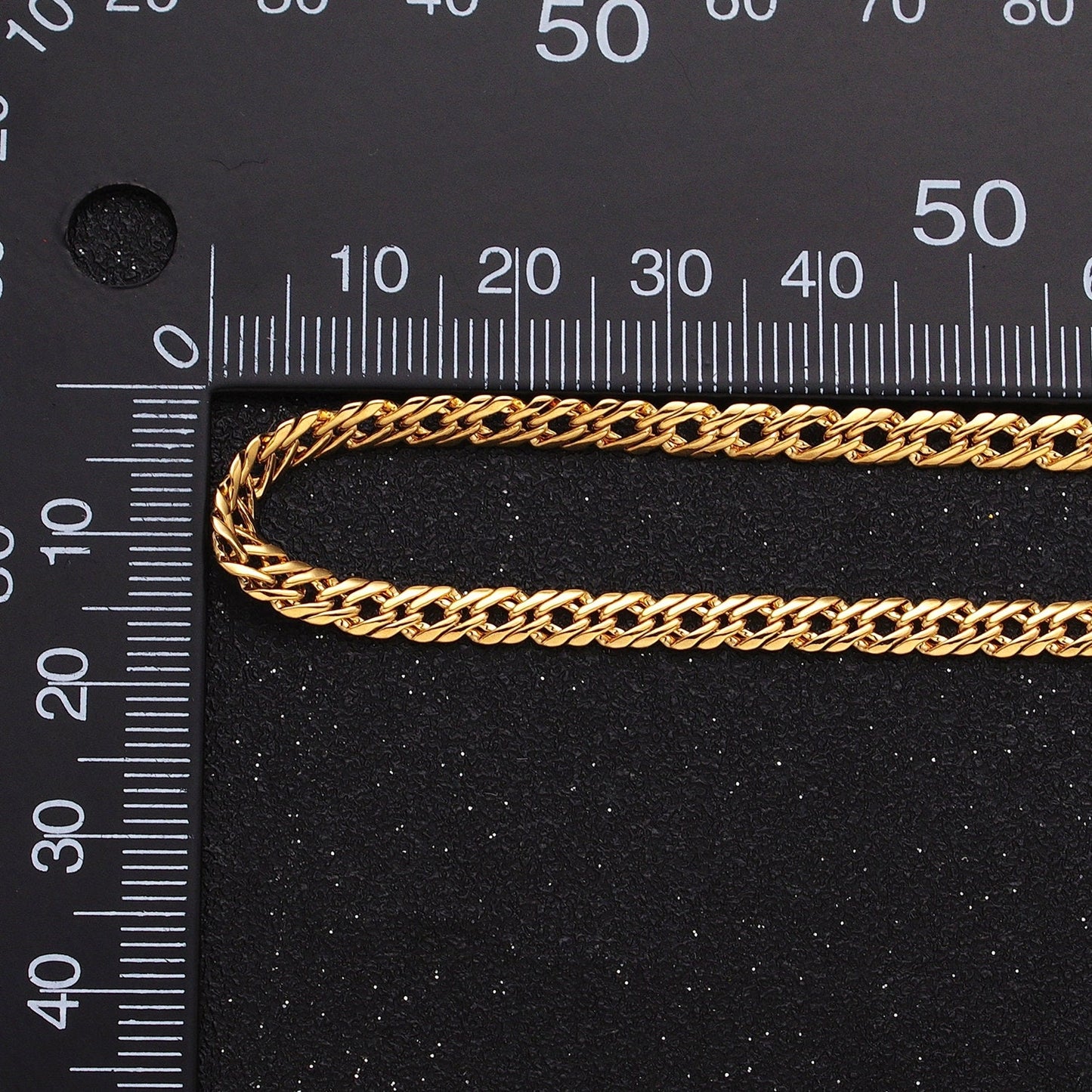 Dainty Double Curb Chain Link in 24k Gold Filled Unfinished chain by Yard Wholesale Bulk Chain ROLL-1339