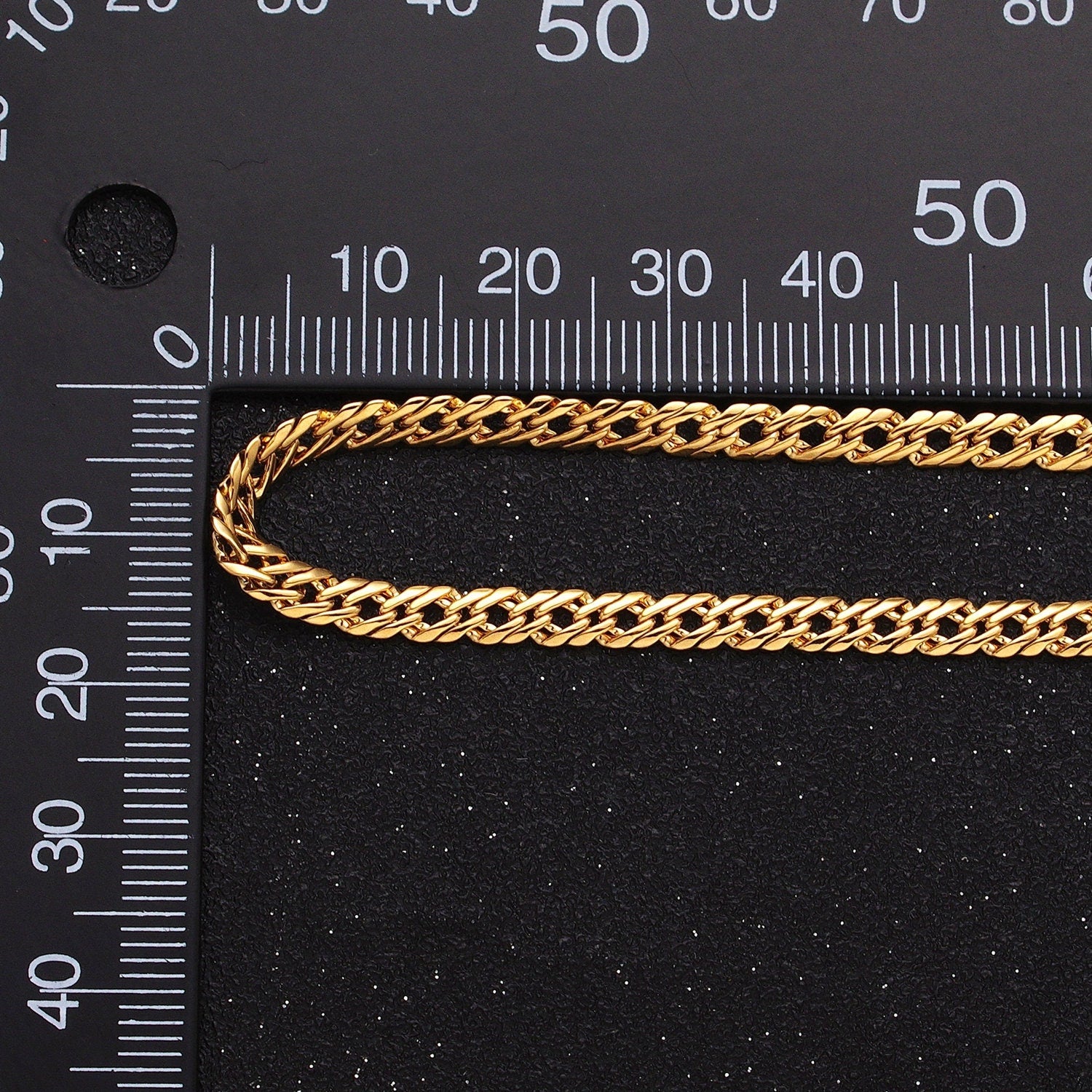 Dainty Double Curb Chain Link in 24k Gold Filled Unfinished chain by Yard Wholesale Bulk Chain ROLL-1339
