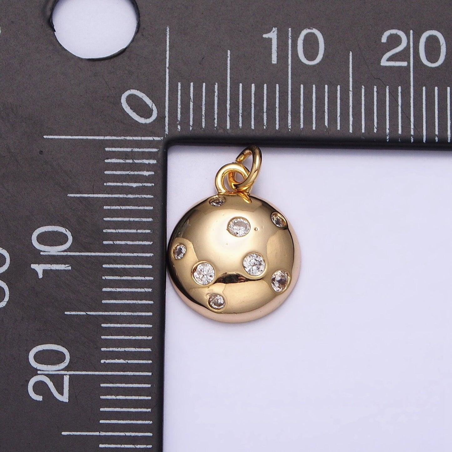 Dainty Gold Bubble Charm, Bubble Pendant, Bubble Round Ball Charm, Tiny Bubble Charm 16k Gold Filled AC510