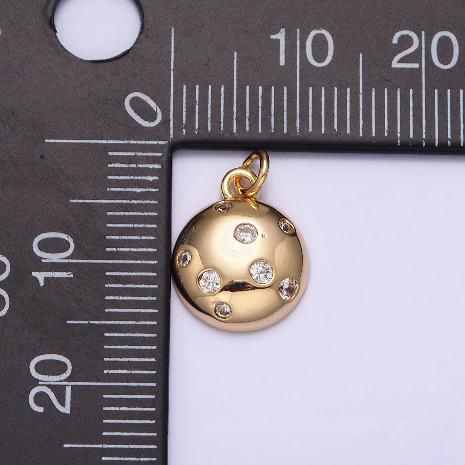 Dainty Gold Bubble Charm, Bubble Pendant, Bubble Round Ball Charm, Tiny Bubble Charm 16k Gold Filled AC510