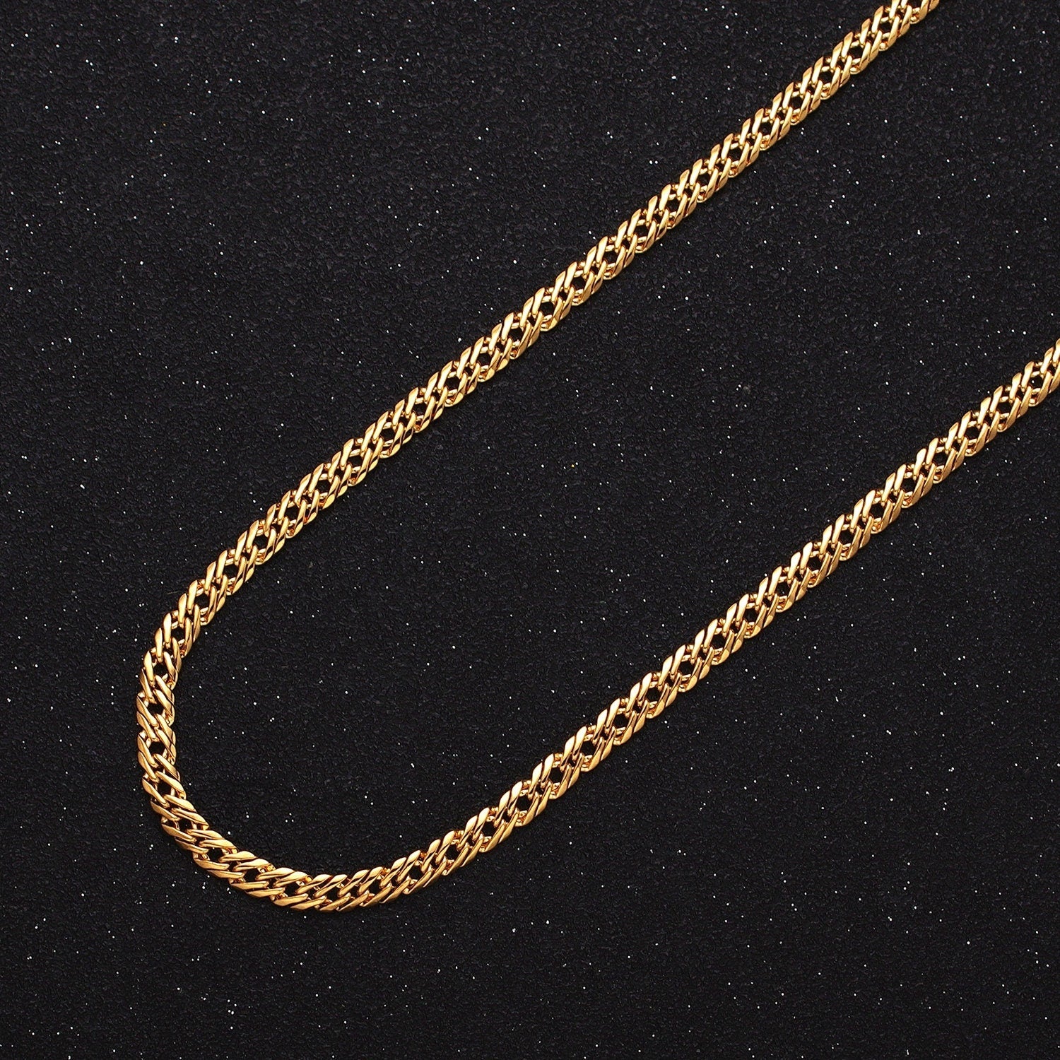 Dainty Double Curb Chain Link in 24k Gold Filled Unfinished chain by Yard Wholesale Bulk Chain ROLL-1339
