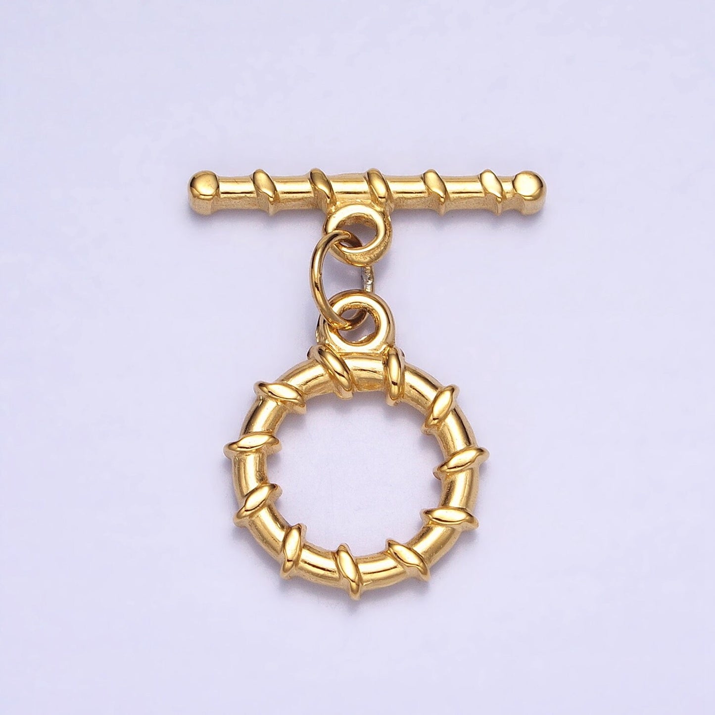 Round Toggle Clasp Connector, 18k Gold Filled OT Clasp End Clasp for Bracelet Necklace Closure | Z299