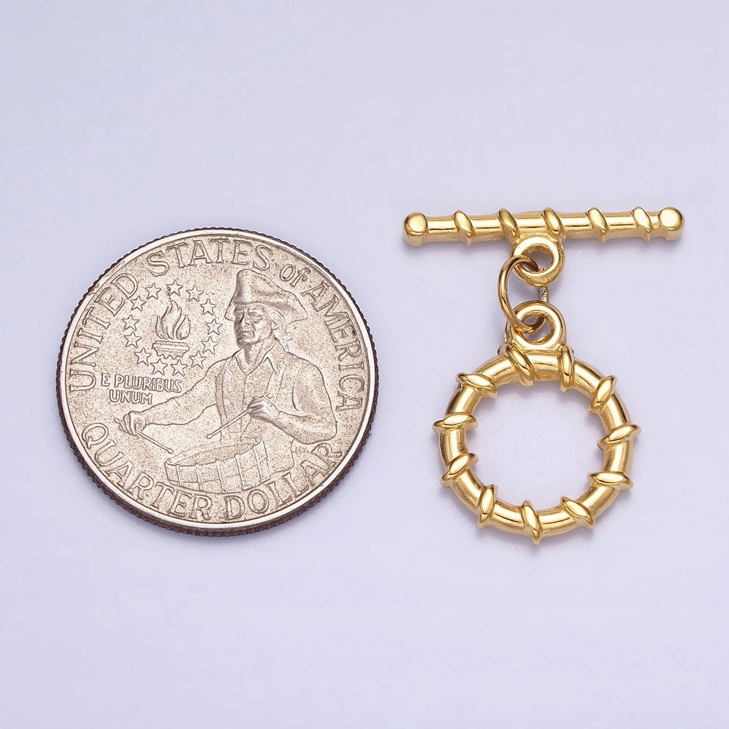 Round Toggle Clasp Connector, 18k Gold Filled OT Clasp End Clasp for Bracelet Necklace Closure | Z299