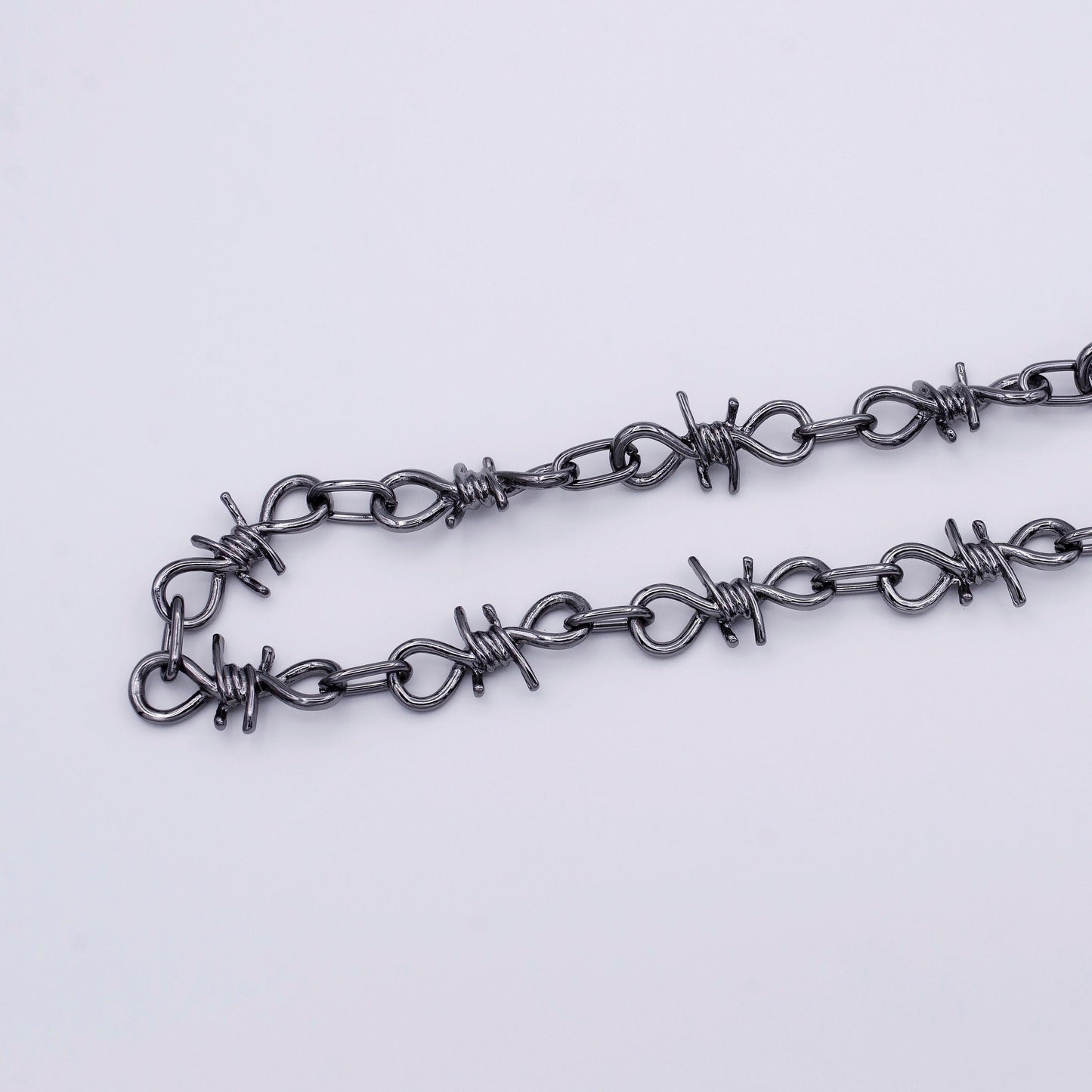 Barbed Wire Chain By Yard Gothic Designed 29.3mm x 15.2mm Gold, Silver, Black Wholesale Roll Chain - Roll-957, Roll-958, Roll-959
