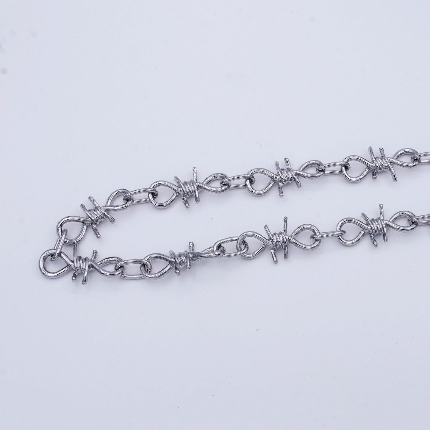 Barbed Wire Chain By Yard Gothic Designed 29.3mm x 15.2mm Gold, Silver, Black Wholesale Roll Chain - Roll-957, Roll-958, Roll-959