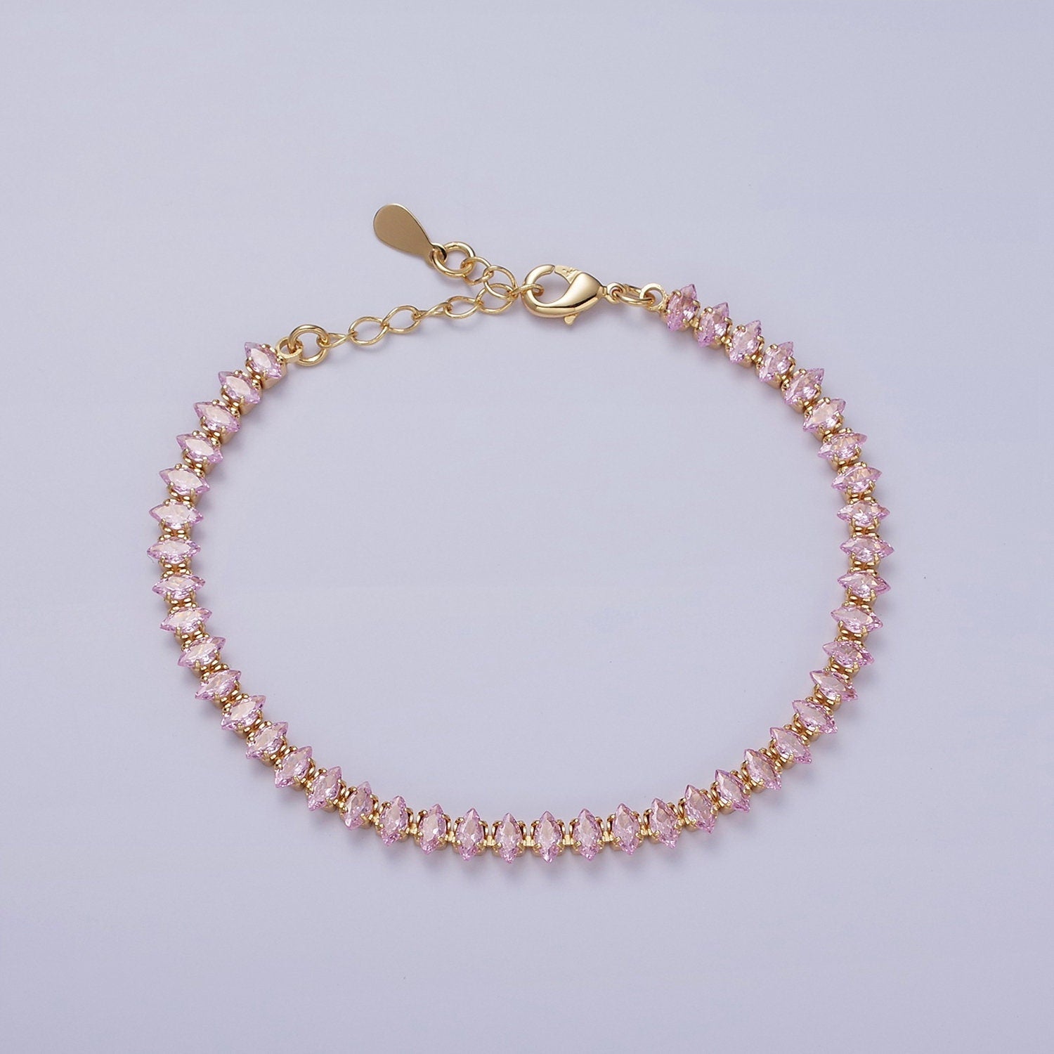 Dainty Gold Tennis Bracelet, Silver Bracelet, Diamond CZ Bracelet Mother Day Gift for Her, CZ Tennis Bracelet