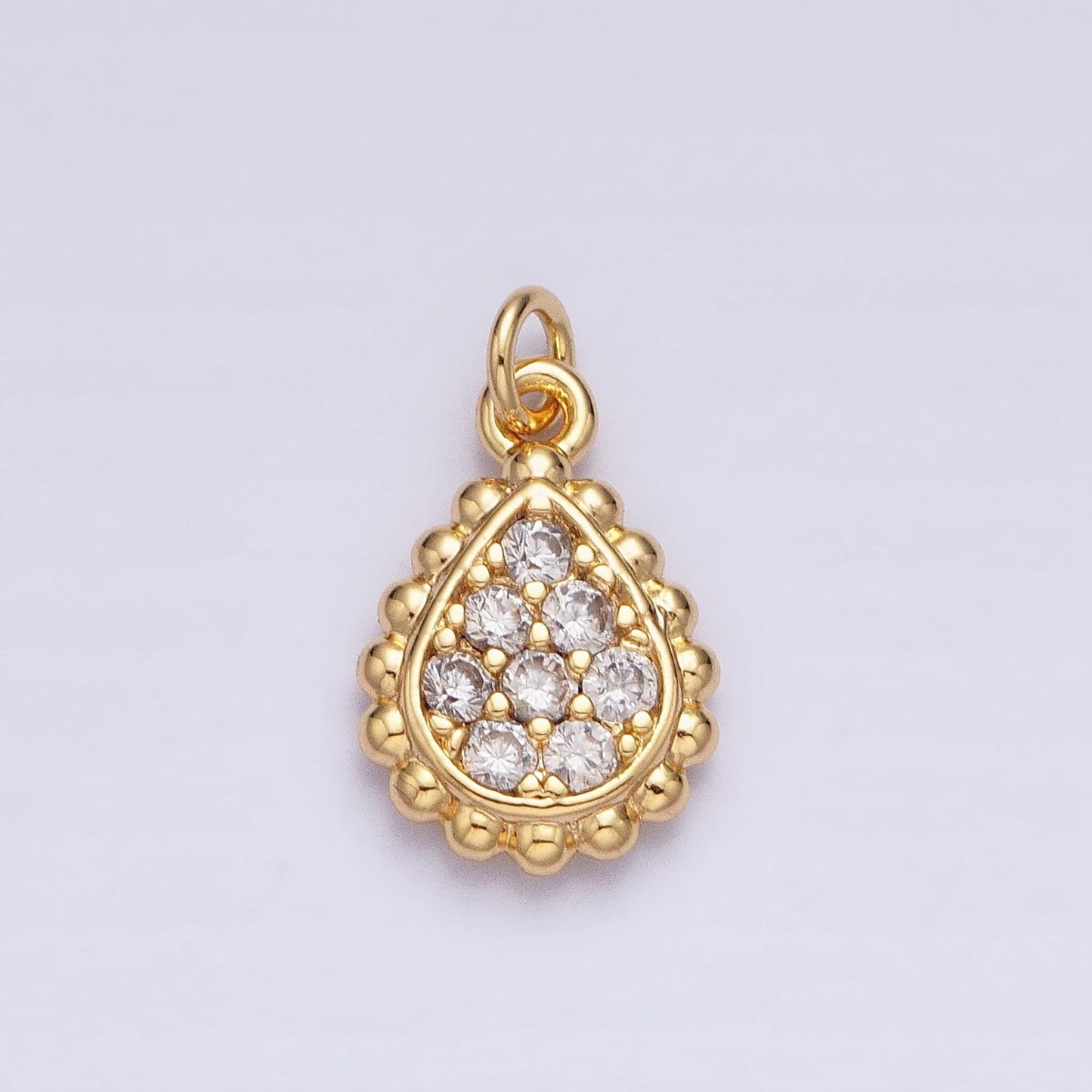 Mini Tear Drop Pendant Pear Cubic Charm, Jewelry suppliers, Beaded charm, 18k Gold Filled Finding for Necklace Bracelet Supply AC615