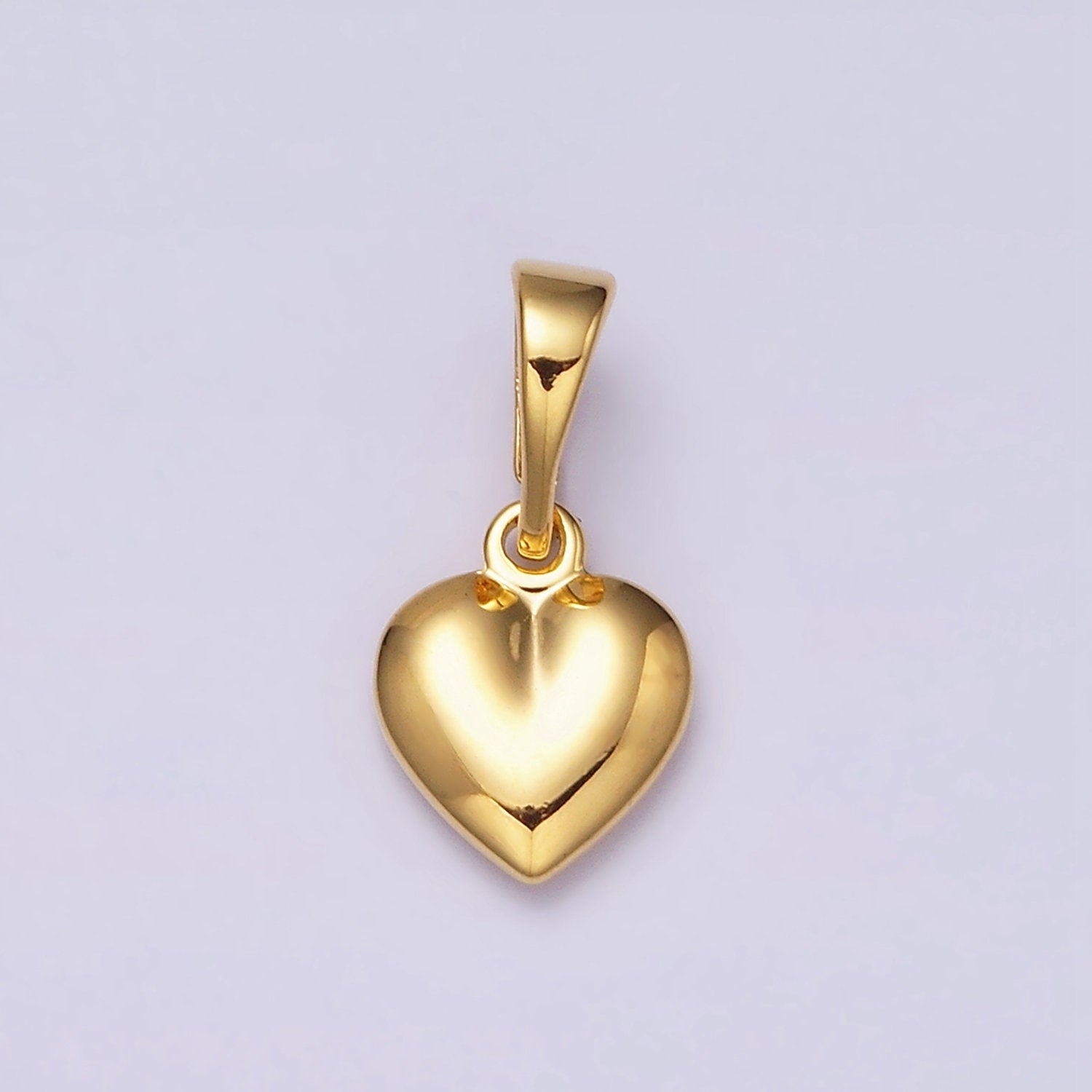 24K Gold Filled Puffy Heart Charm, Gold Love Heart Charms For Bracelet Necklace Earing Jewelry Making Supplies aa-514