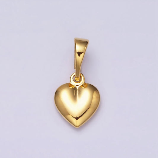 24K Gold Filled Puffy Heart Charm, Gold Love Heart Charms For Bracelet Necklace Earing Jewelry Making Supplies aa-514