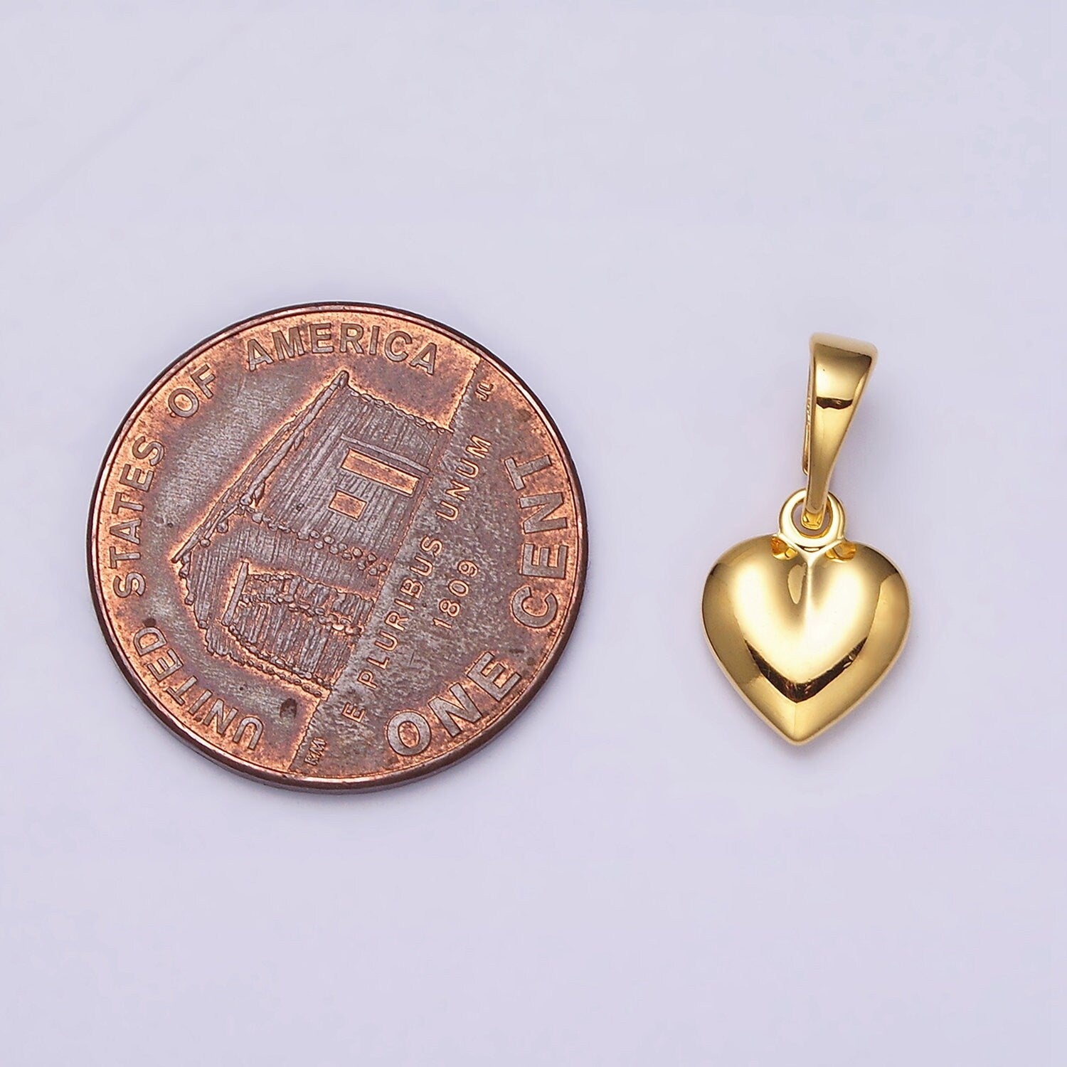 24K Gold Filled Puffy Heart Charm, Gold Love Heart Charms For Bracelet Necklace Earing Jewelry Making Supplies aa-514