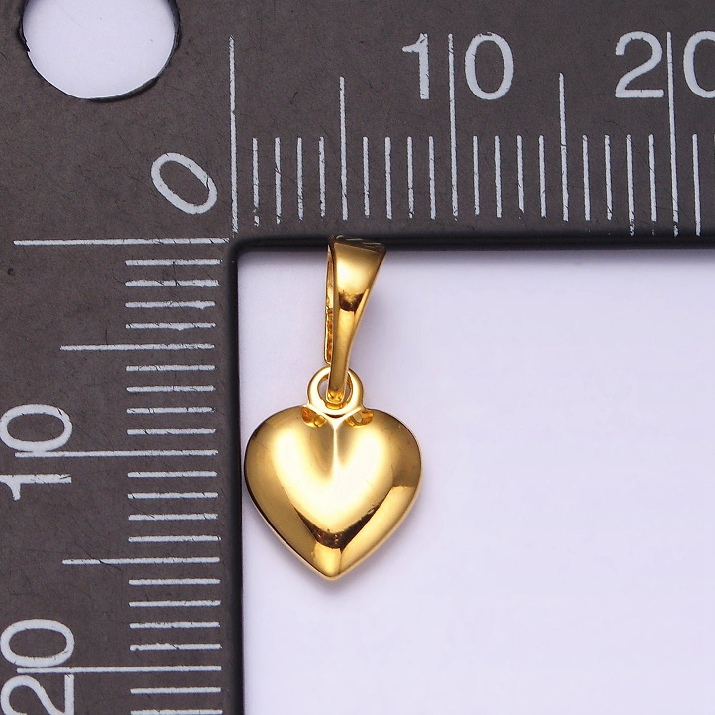 24K Gold Filled Puffy Heart Charm, Gold Love Heart Charms For Bracelet Necklace Earing Jewelry Making Supplies aa-514
