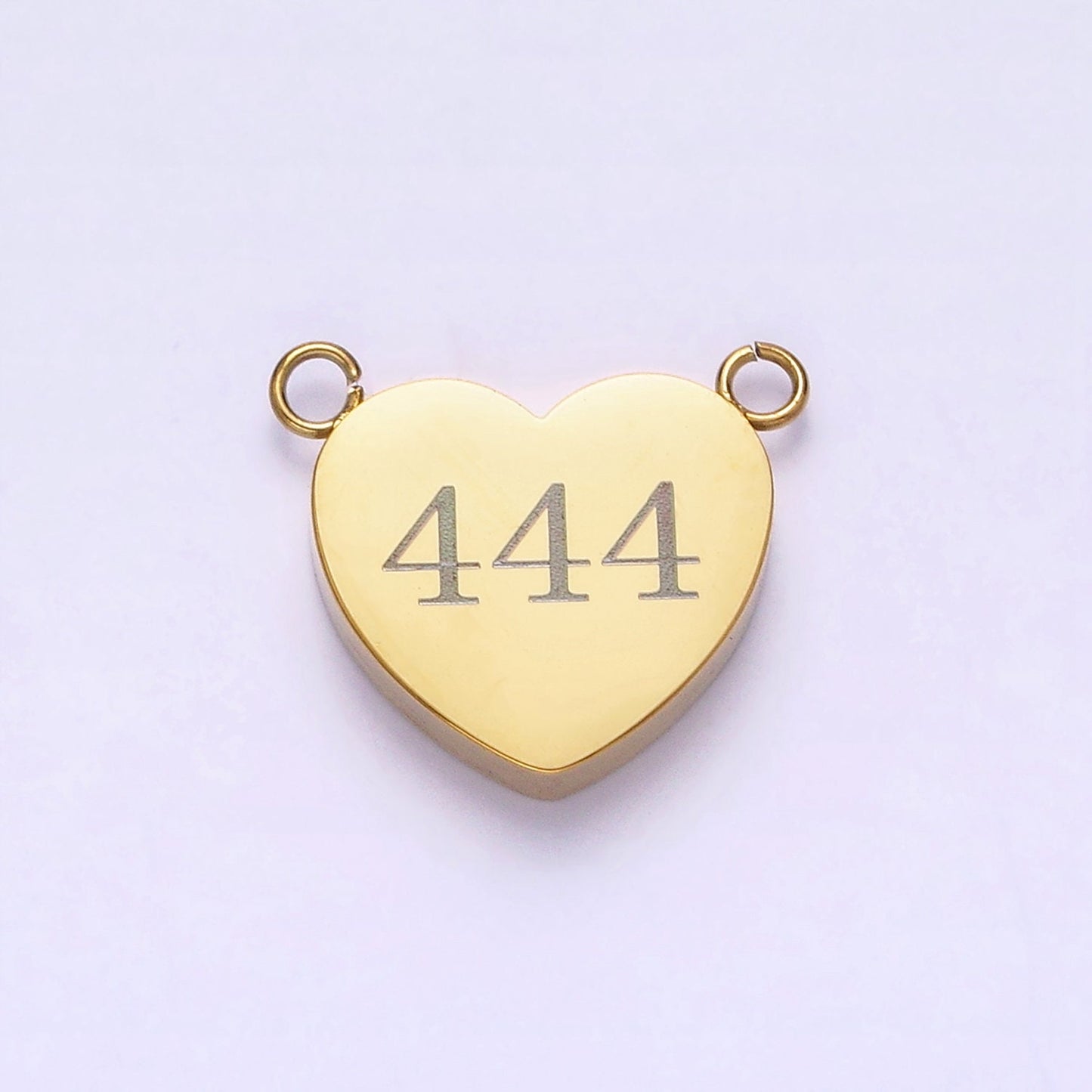 Dainty Gold Angel Number Charm Connector Mini Heart Lucky Number for Necklace Bracelet Component Personalized Jewelry Tarnish Free AB1230