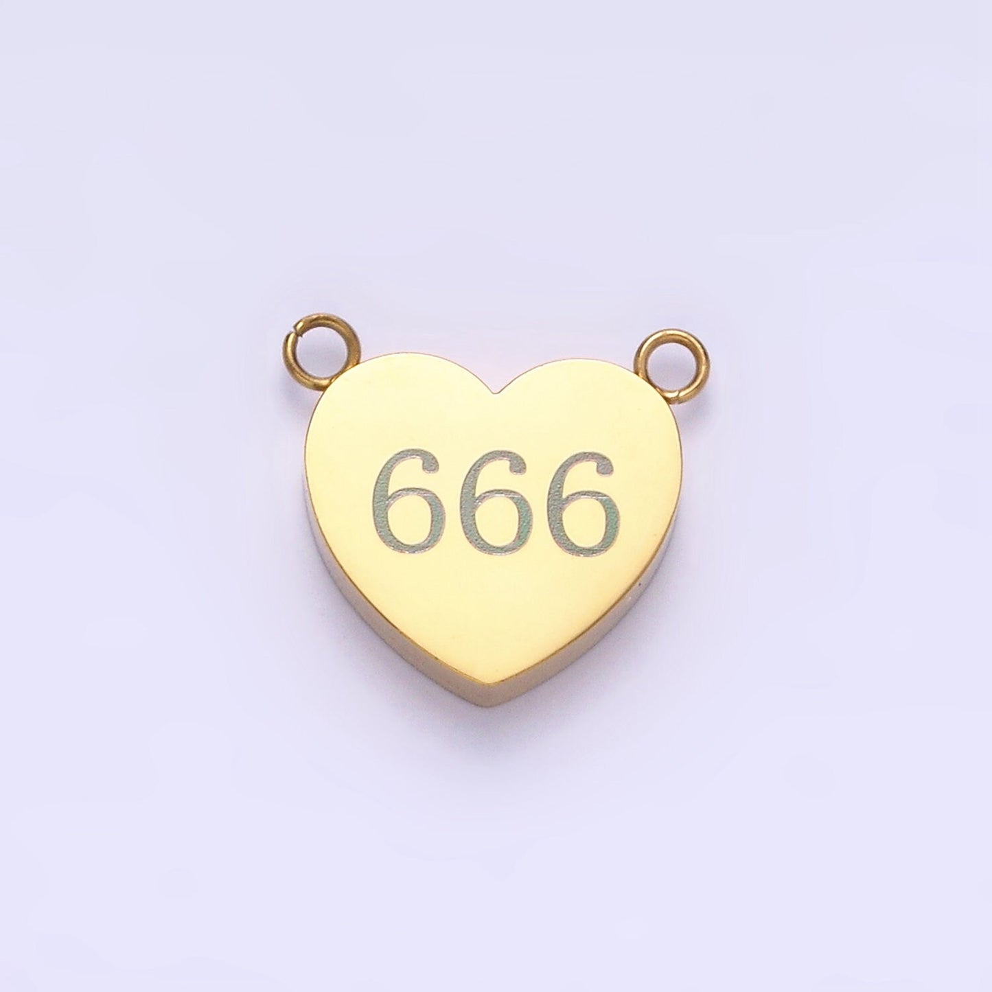 Dainty Gold Angel Number Charm Connector Mini Heart Lucky Number for Necklace Bracelet Component Personalized Jewelry Tarnish Free AB1230