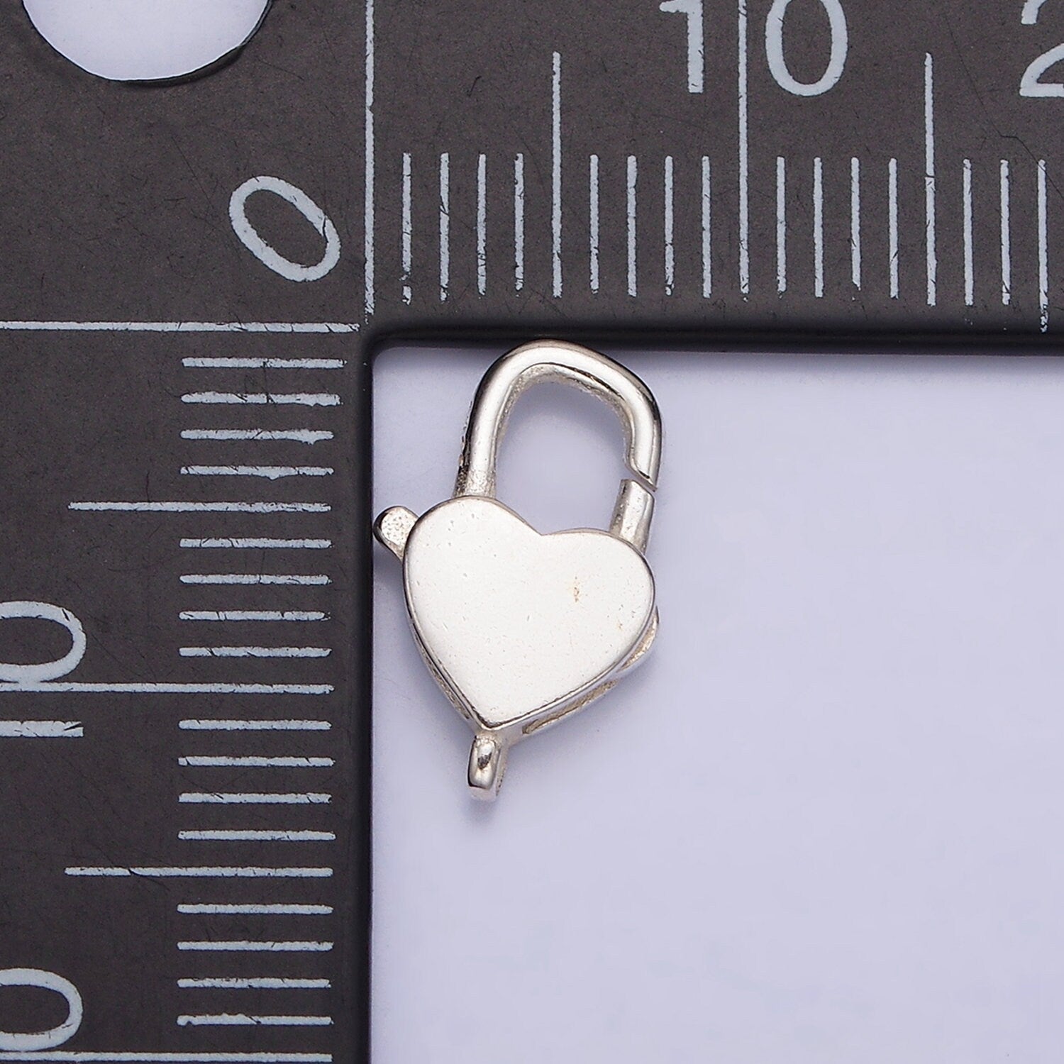 S925 Sterling Silver Love Heart Lobster Clasp Heart Trigger Clasp – Lobster Claw for Jewelry Making Supplies | SL-289