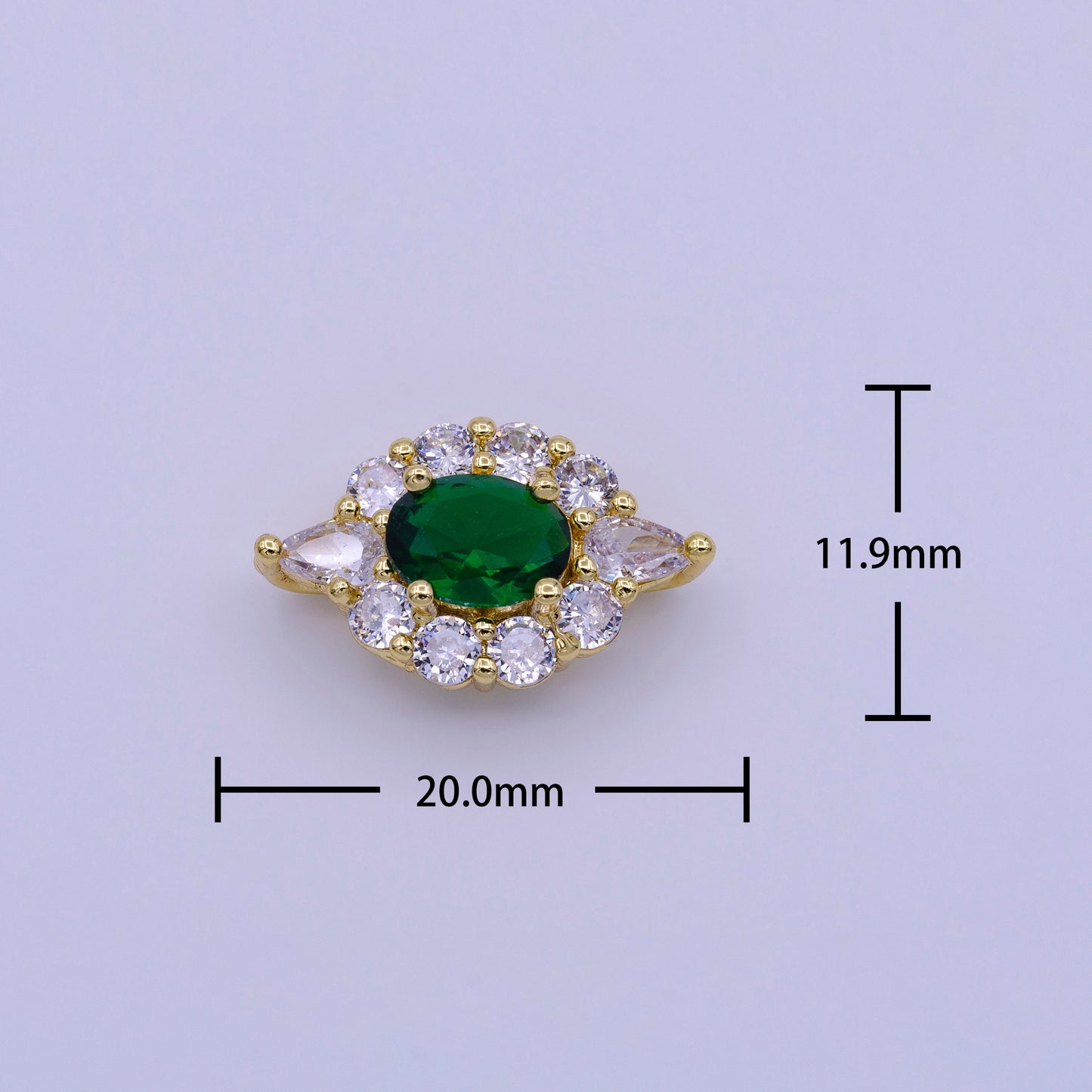 Green Evil Eye Bead CZ Gold Beads Evil eye Beads Spacer Micro Pave Beads Charm for Bracelet Necklace Supply 12x20mm Y-890