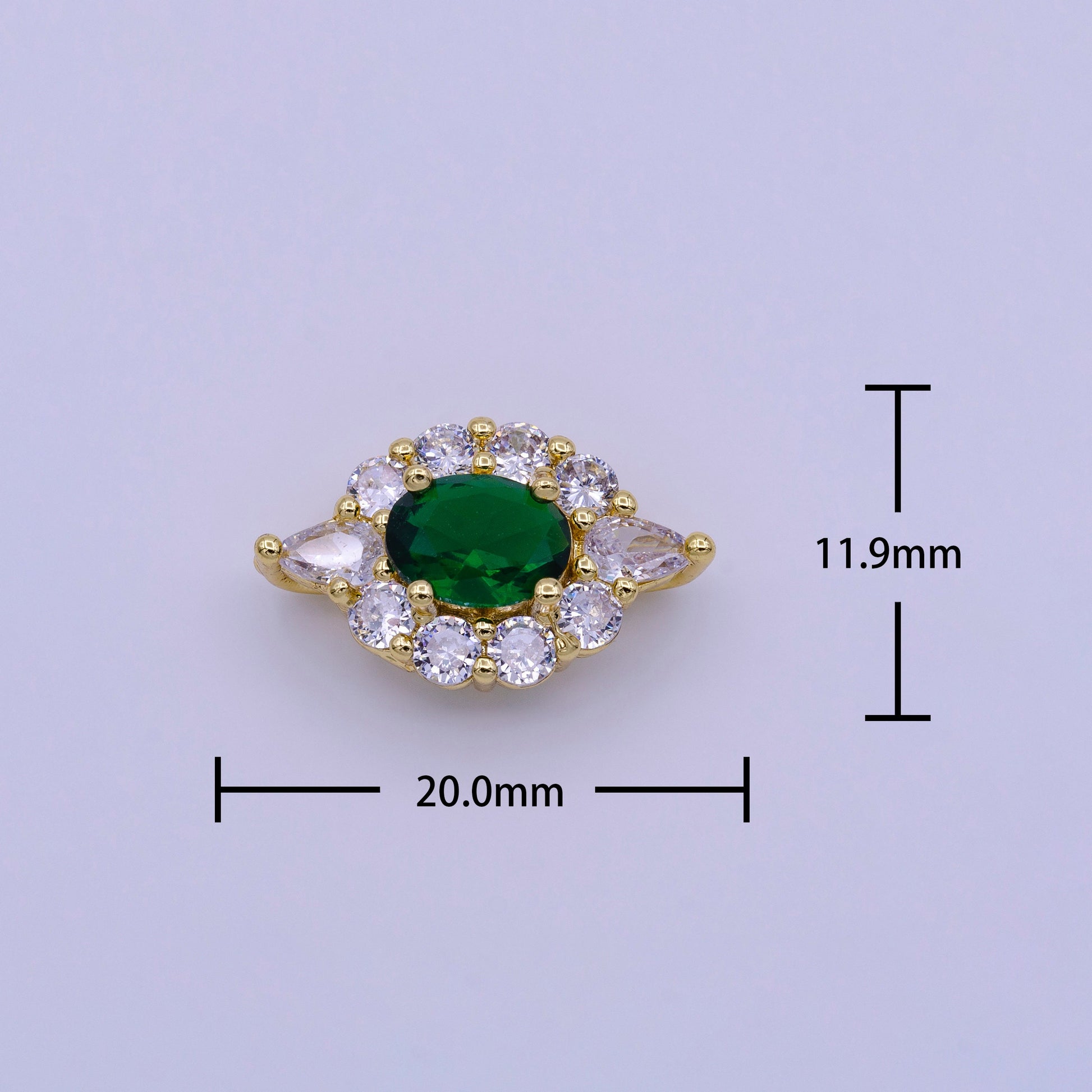 Green Evil Eye Bead CZ Gold Beads Evil eye Beads Spacer Micro Pave Beads Charm for Bracelet Necklace Supply 12x20mm Y-890