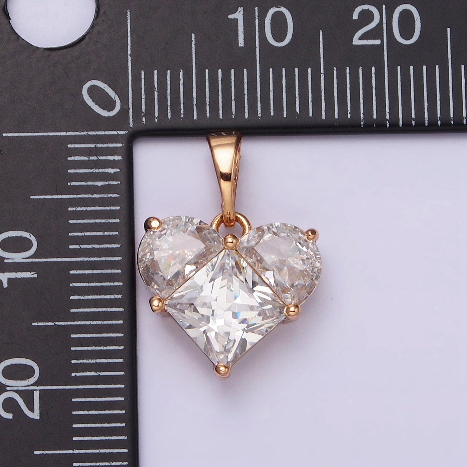 Dainty Heart Charms Cubic Zirconia Small Dainty Love Pendant Wholesale BULK DIY Jewelry Findings AA525