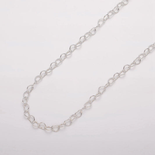 2.8mm Heart Chain - 925 sterling silver Heart Cable Chain Wholesale Jewelry Making for Necklace Bracelet Anklet Permanent Jewelry Supply