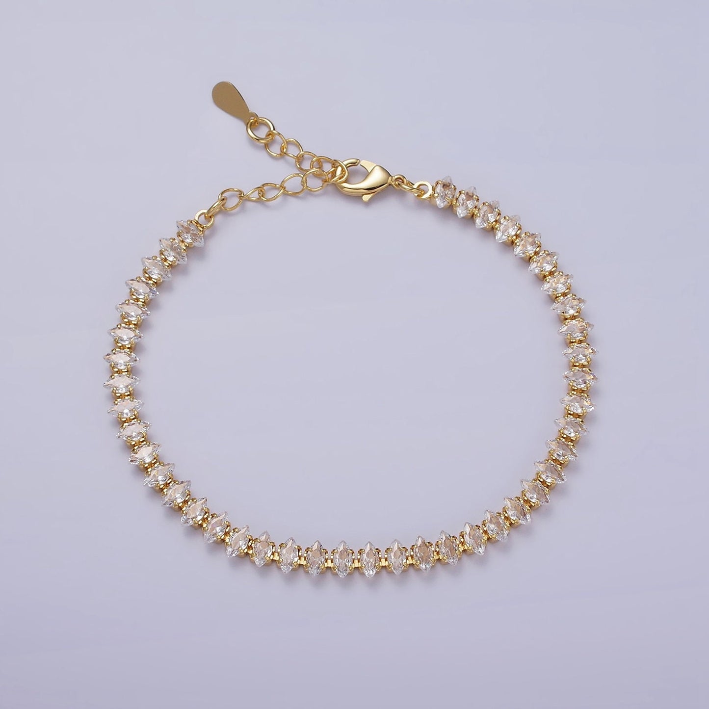 Dainty Gold Tennis Bracelet, Silver Bracelet, Diamond CZ Bracelet Mother Day Gift for Her, CZ Tennis Bracelet