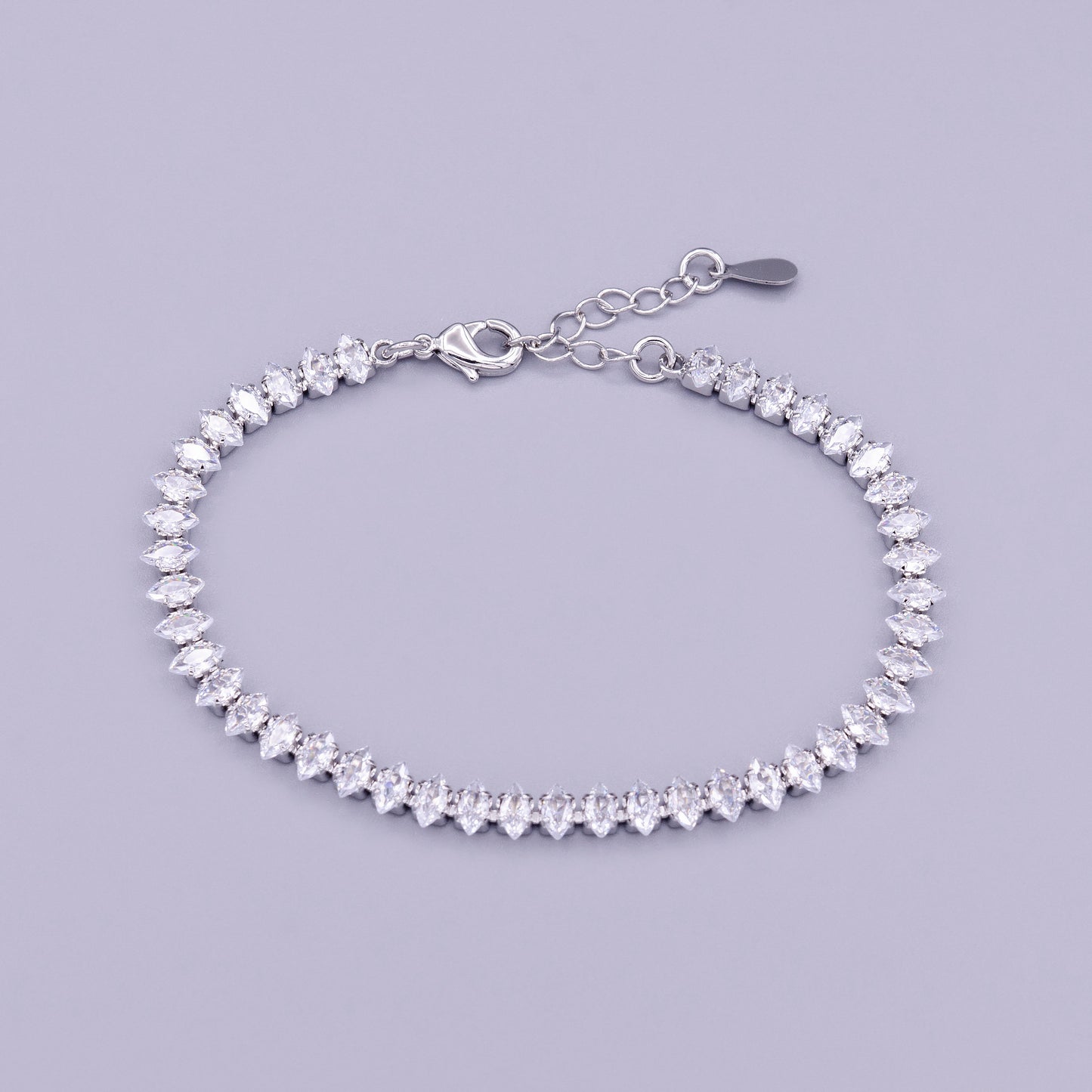 Dainty Gold Tennis Bracelet, Silver Bracelet, Diamond CZ Bracelet Mother Day Gift for Her, CZ Tennis Bracelet