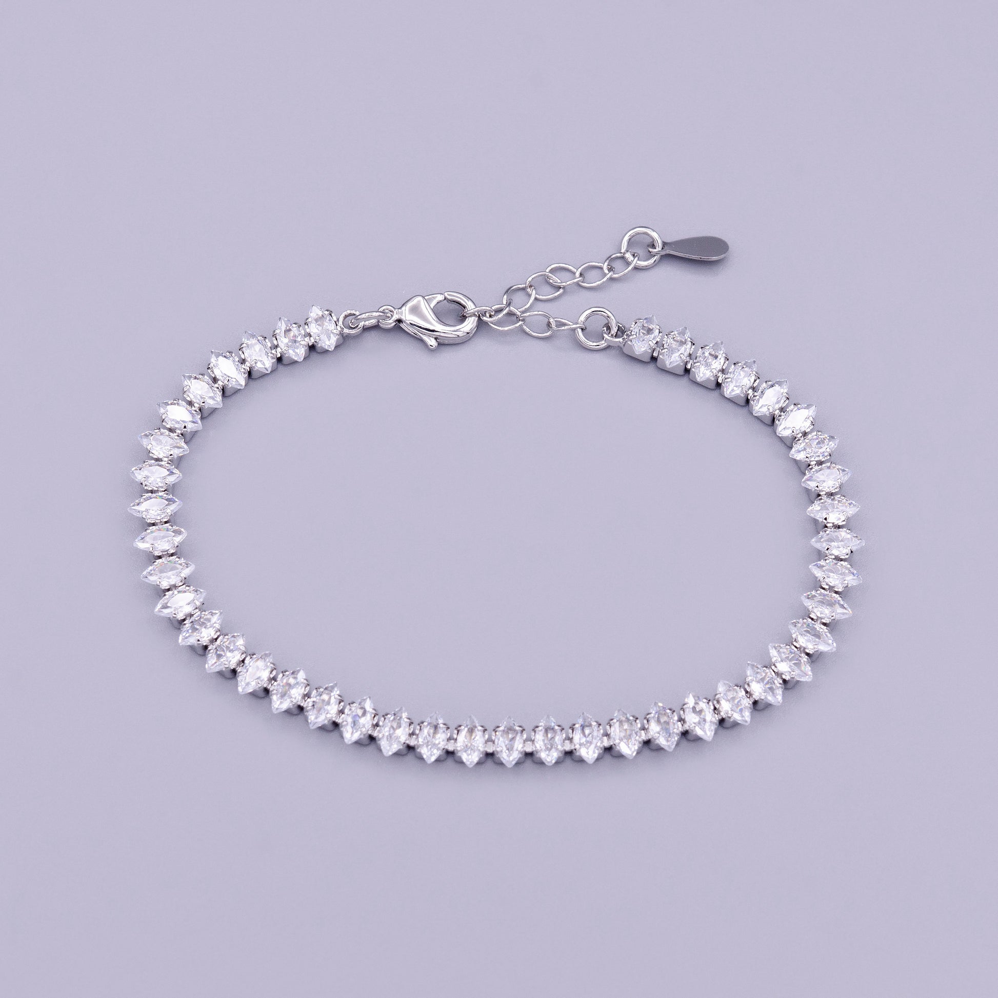 Dainty Gold Tennis Bracelet, Silver Bracelet, Diamond CZ Bracelet Mother Day Gift for Her, CZ Tennis Bracelet