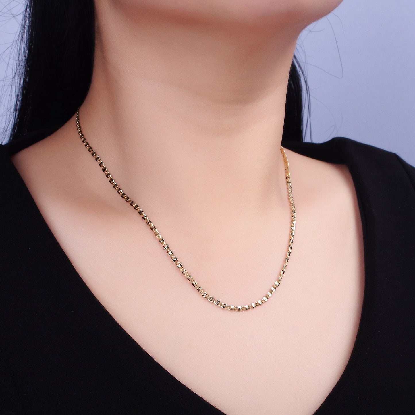 14K Gold Filled 2.5mm Unique Anchor Chain 18 Inch, 19 Inch Chain Necklace | WA-1869
