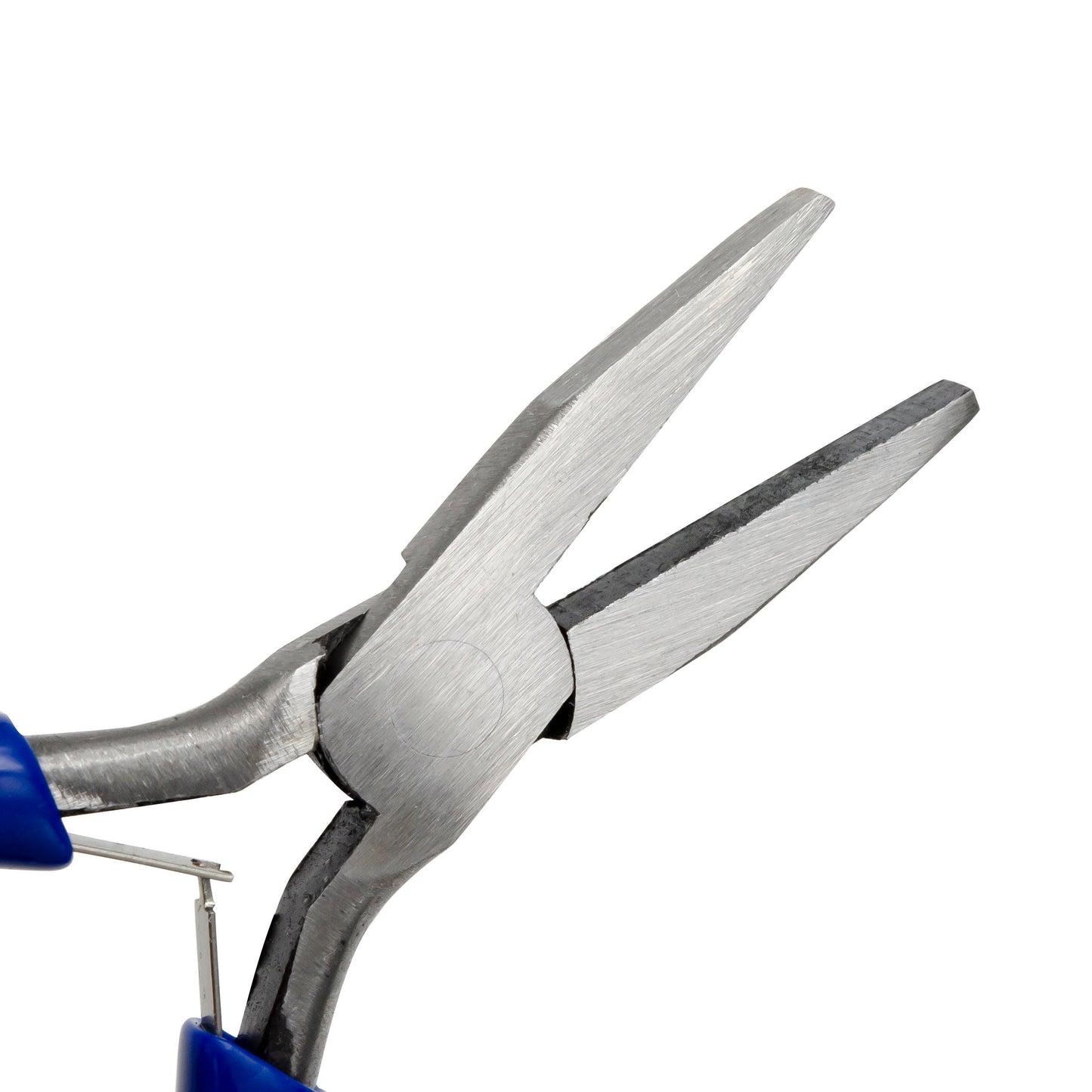 Basic Flat Nose Pliers, Jewelry Making Tools Blue Ergonomic Grip Handles Return Leaf Spring SP-003