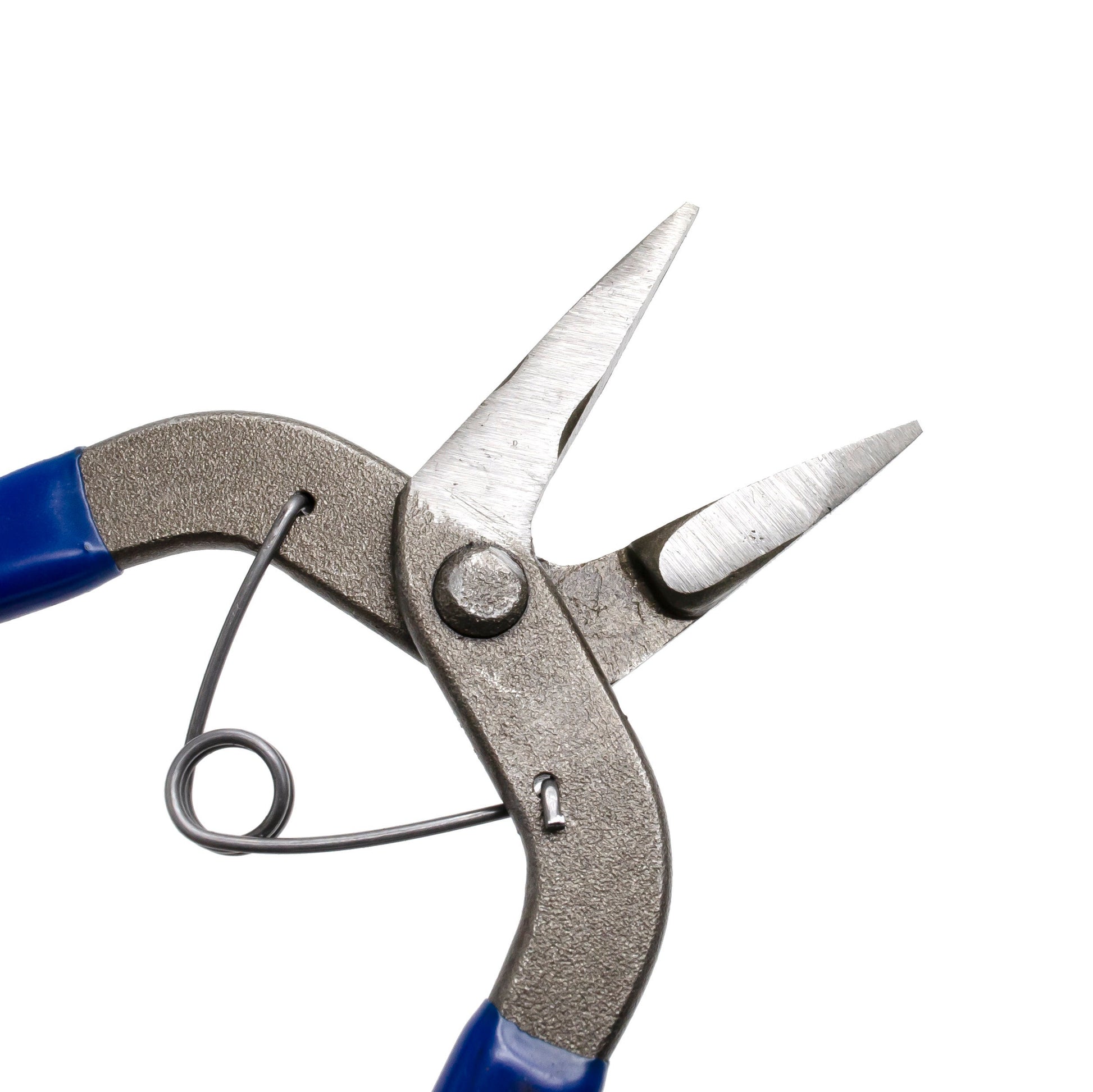 Basic Flat Nose Pliers, Jewelry Making Tools Blue Ergonomic Grip Handles Return Leaf Spring SP-009
