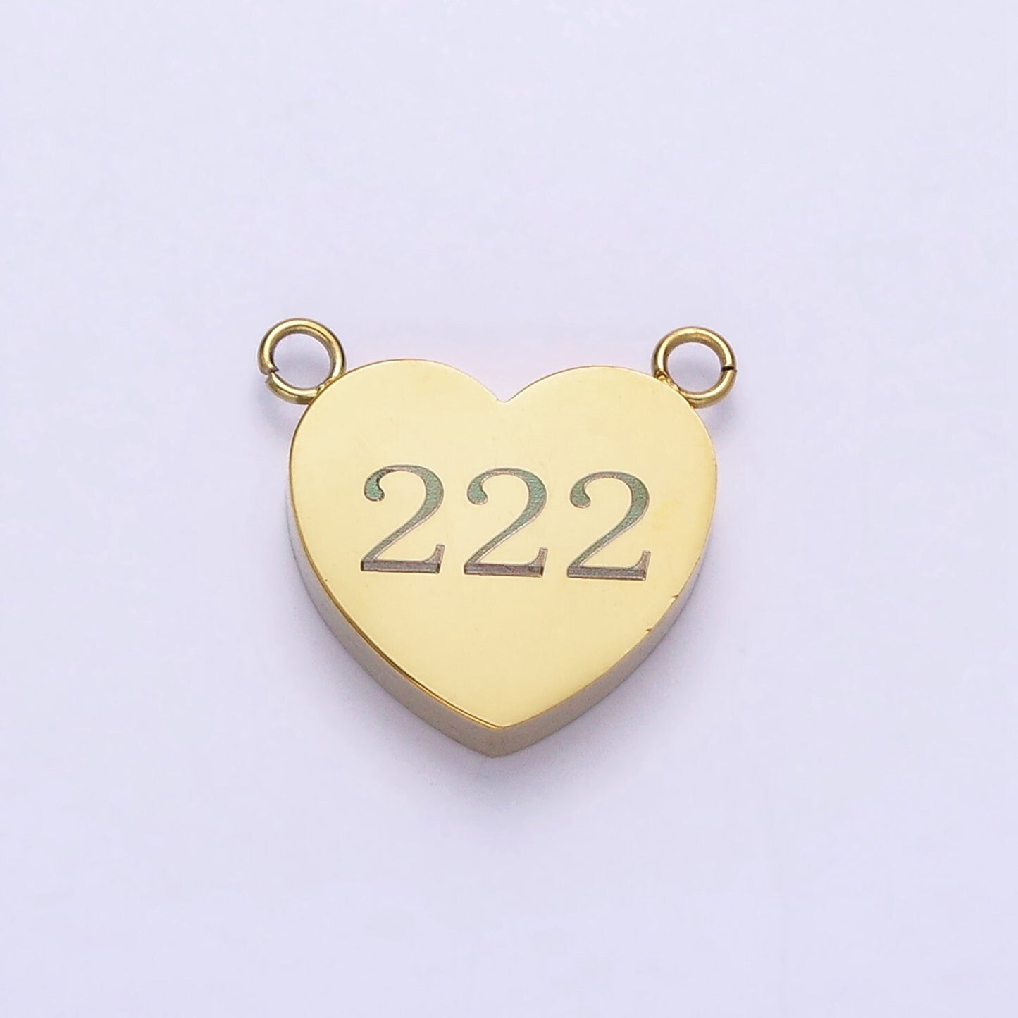 Dainty Gold Angel Number Charm Connector Mini Heart Lucky Number for Necklace Bracelet Component Personalized Jewelry Tarnish Free AB1230