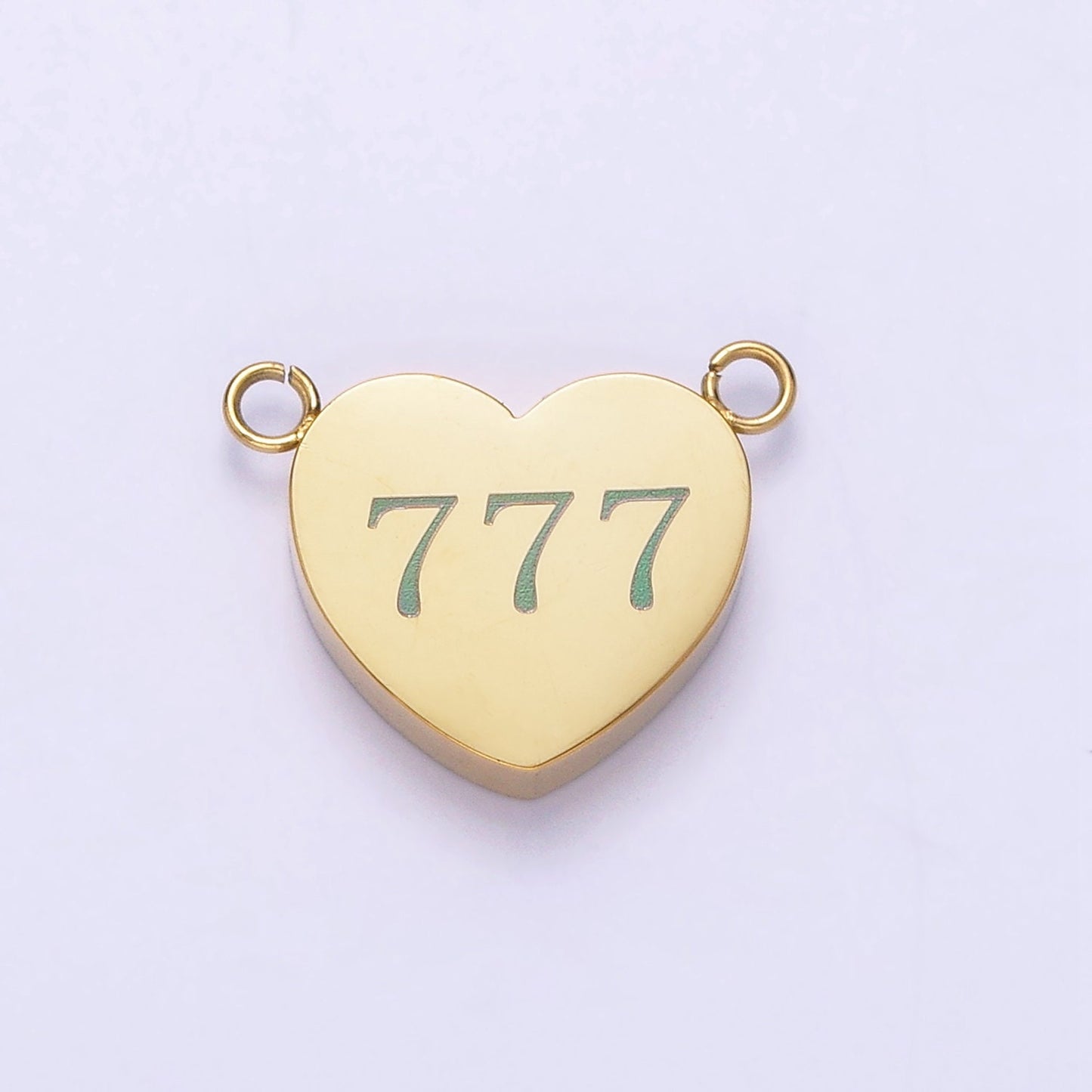 Dainty Gold Angel Number Charm Connector Mini Heart Lucky Number for Necklace Bracelet Component Personalized Jewelry Tarnish Free AB1230