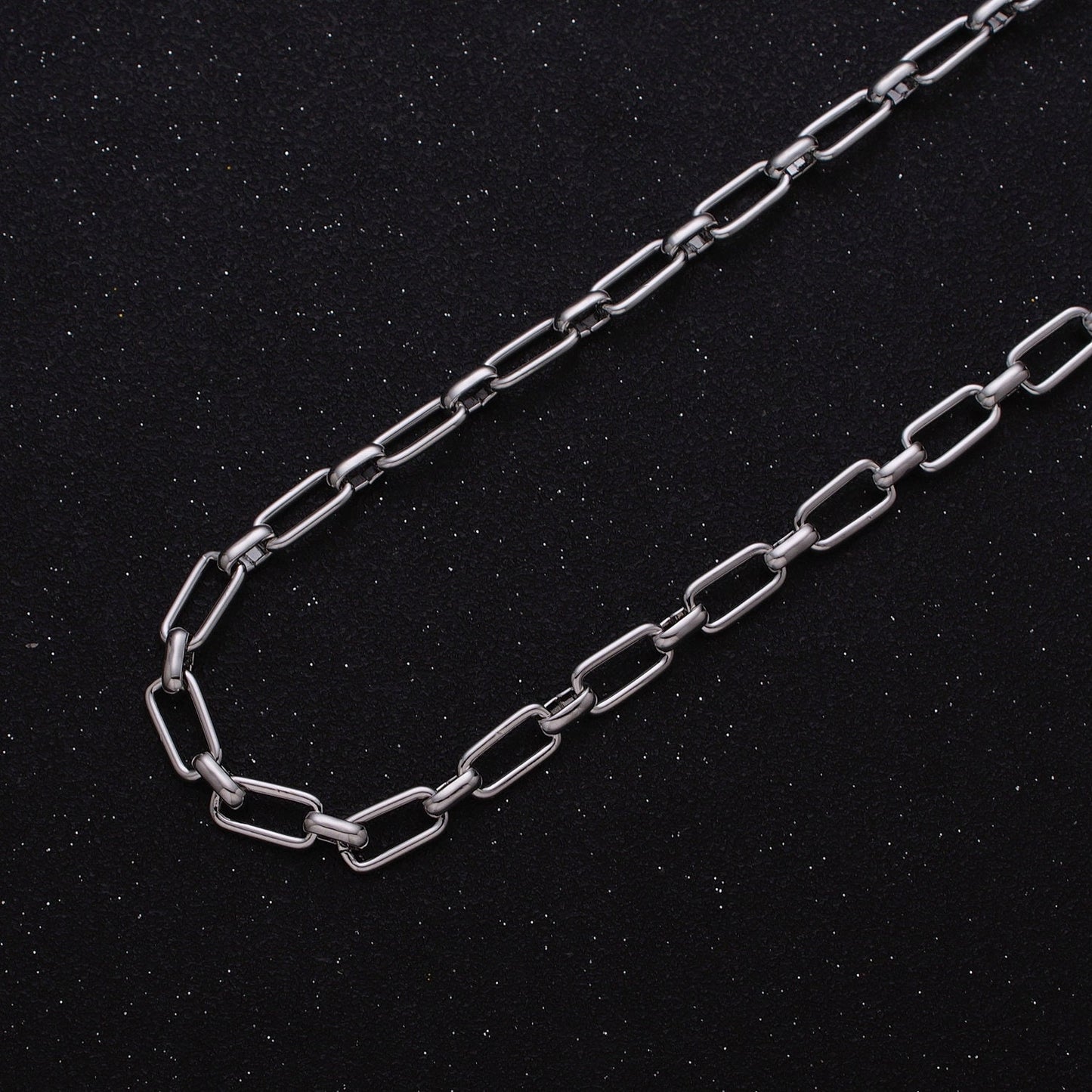 5.3mm Width Paperclip Chain 24K Gold Filled Chain by Yard, Elongated Link Chain Wholesale Unfinished Paper Clip Link Roll-1235