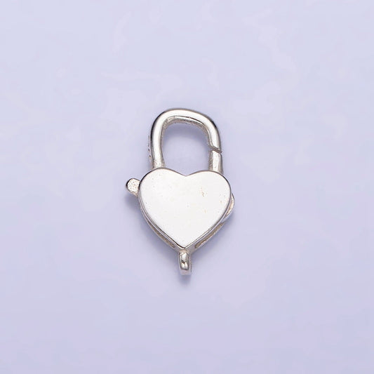 S925 Sterling Silver Love Heart Lobster Clasp Heart Trigger Clasp – Lobster Claw for Jewelry Making Supplies | SL-289