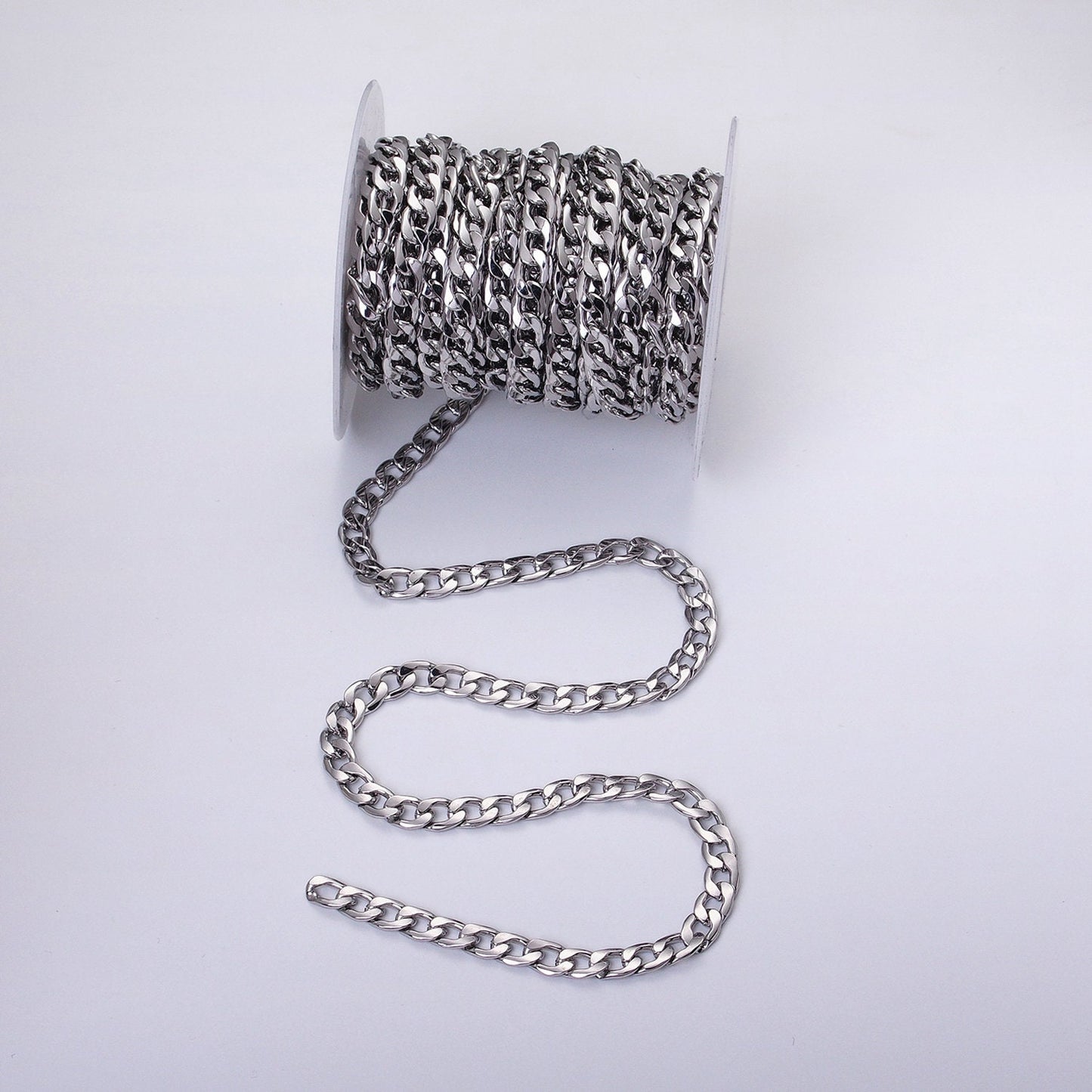 24k Gold Filled Cuban Link Chain 7.5mm Unfinished Unisex Curb Link Chain by Yard Wholesale Jewelry Making Supplies Roll-1283 1284