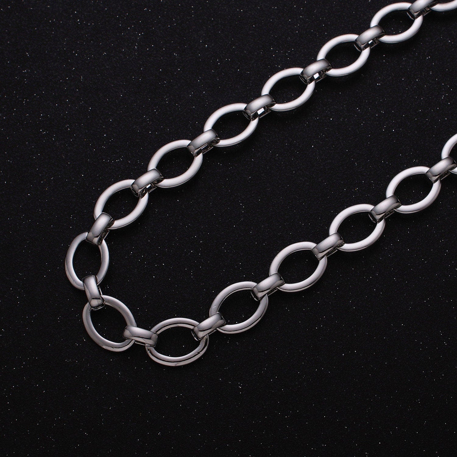 Chunky 16K Gold Filled Oval Cable Chain Unfinished Chain by Yard in Gold & Silver 12.5mm Width Bold Chain | ROLL-1223 ROLL-1224