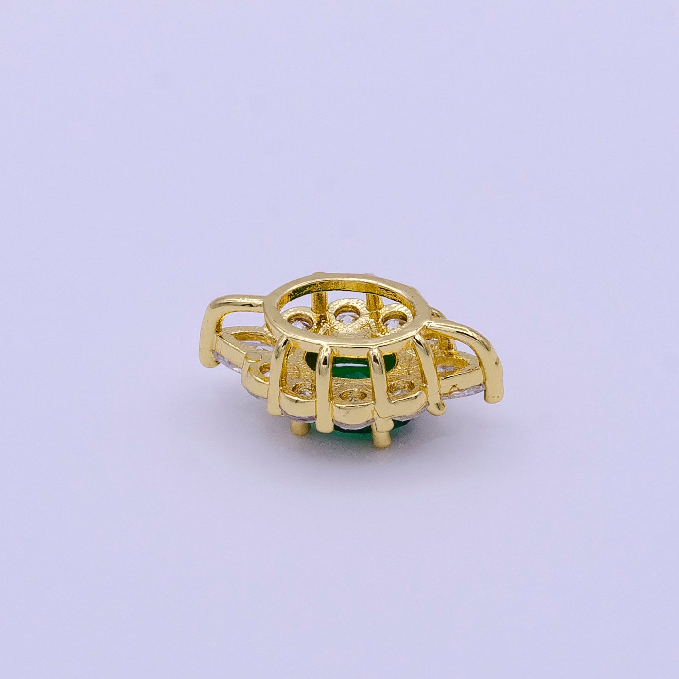 Green Evil Eye Bead CZ Gold Beads Evil eye Beads Spacer Micro Pave Beads Charm for Bracelet Necklace Supply 12x20mm Y-890