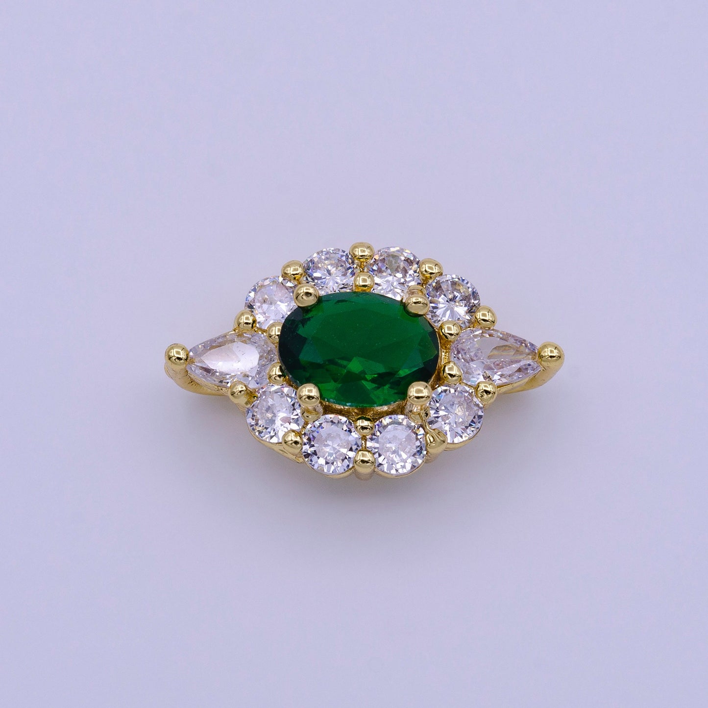 Green Evil Eye Bead CZ Gold Beads Evil eye Beads Spacer Micro Pave Beads Charm for Bracelet Necklace Supply 12x20mm Y-890