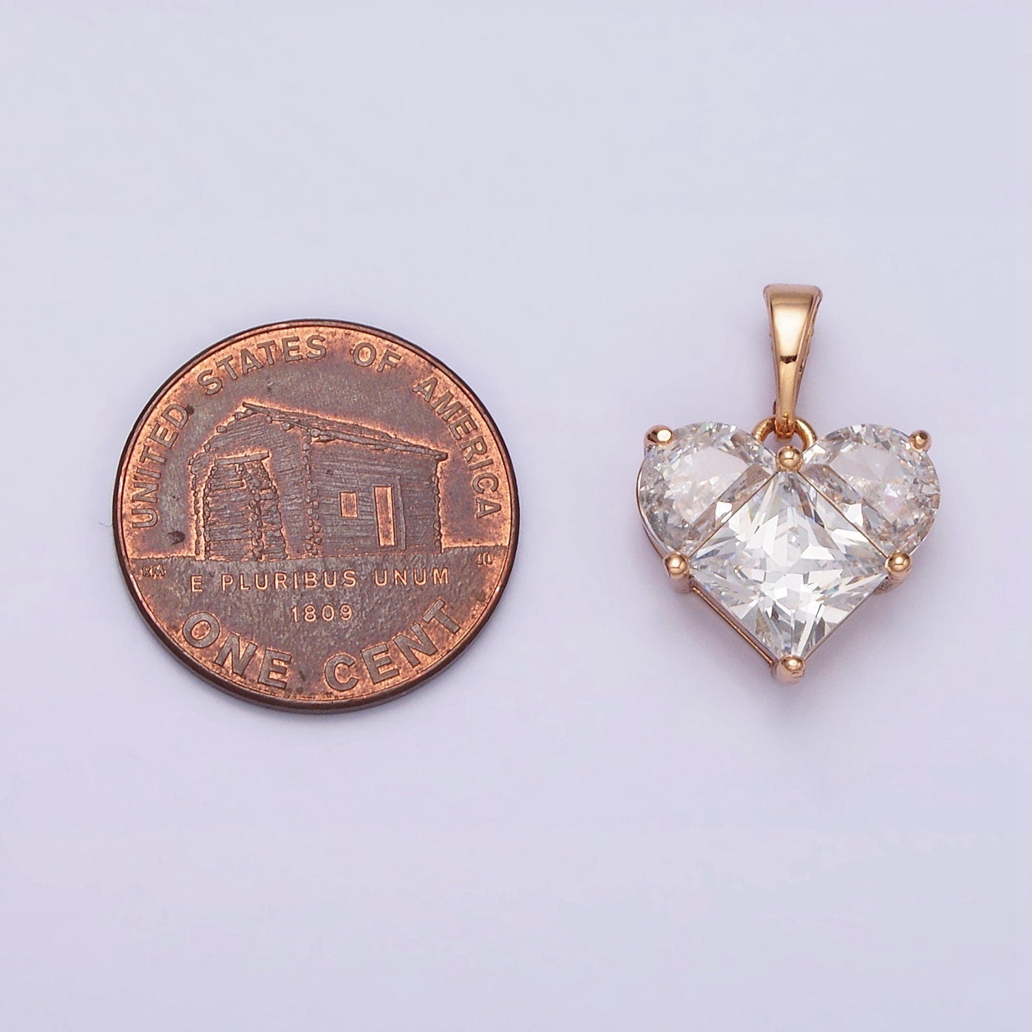 Dainty Heart Charms Cubic Zirconia Small Dainty Love Pendant Wholesale BULK DIY Jewelry Findings AA525