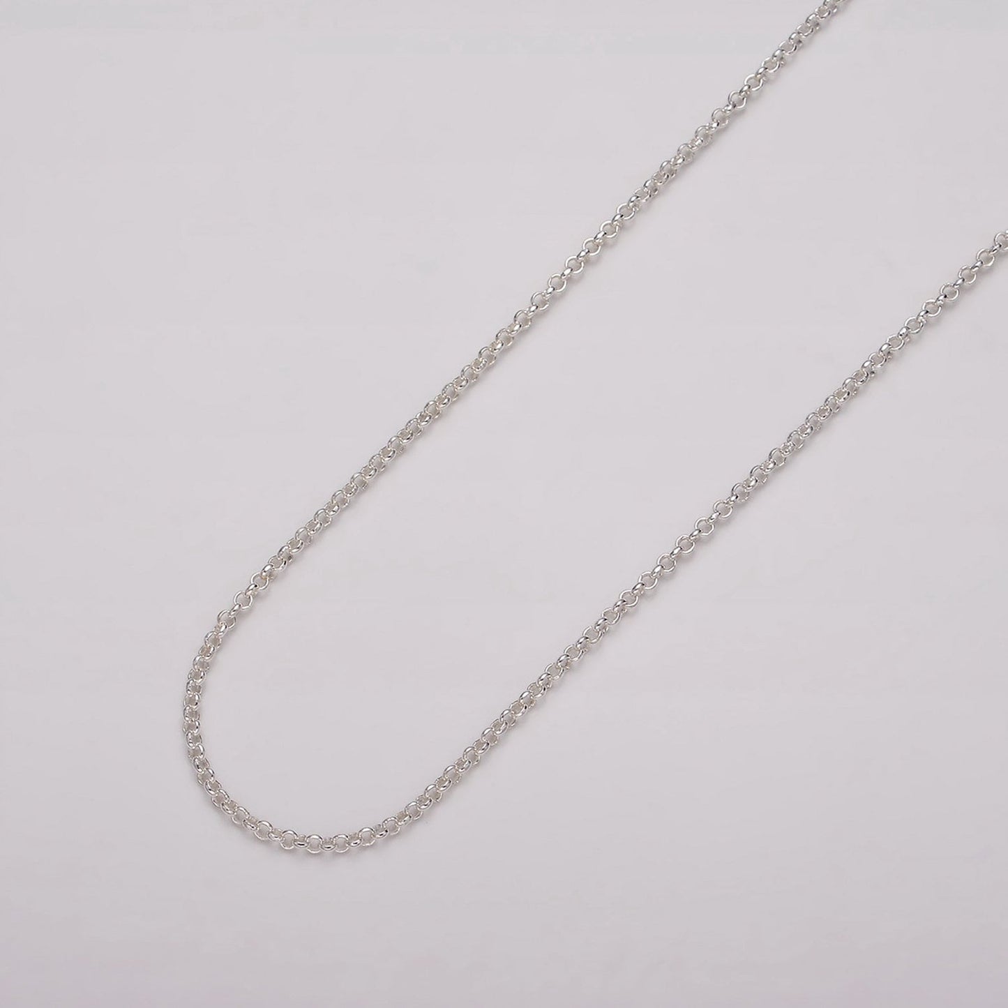 Dainty Rolo Chain Sterling Silver 1.5mm by the Yard Fine Rolo Cable Chain Wholesale Chain for Bracelet Necklace Anklet Permanent Jewelry