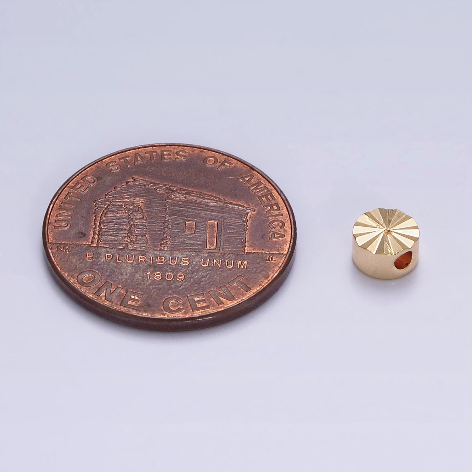 1x Gold Dainty Round Spacer Beads, Sunburst Beads, Circle Bracelet Connector for Bracelet Jewelry Making Supply Finding 5x5mm B-838