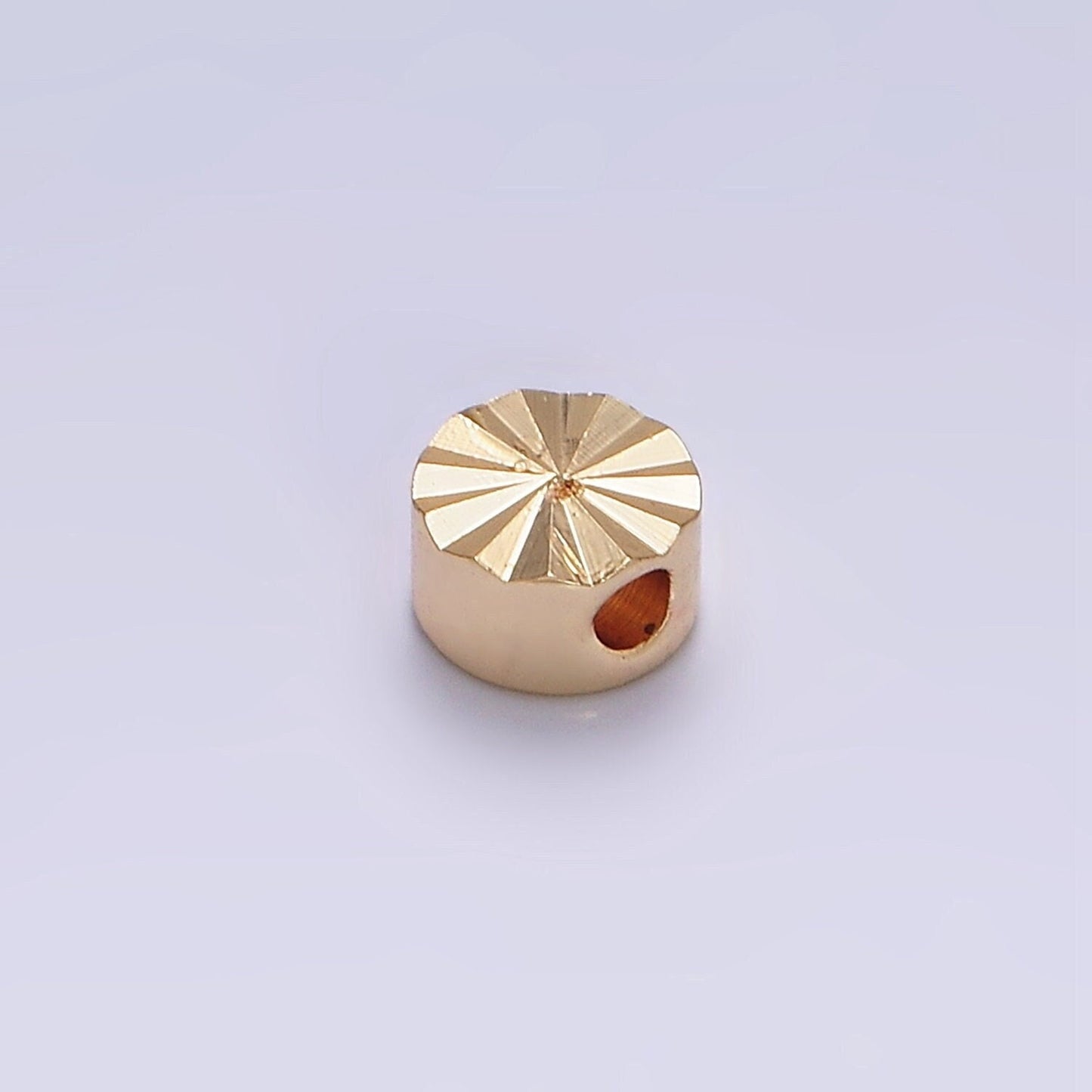 1x Gold Dainty Round Spacer Beads, Sunburst Beads, Circle Bracelet Connector for Bracelet Jewelry Making Supply Finding 5x5mm B-838