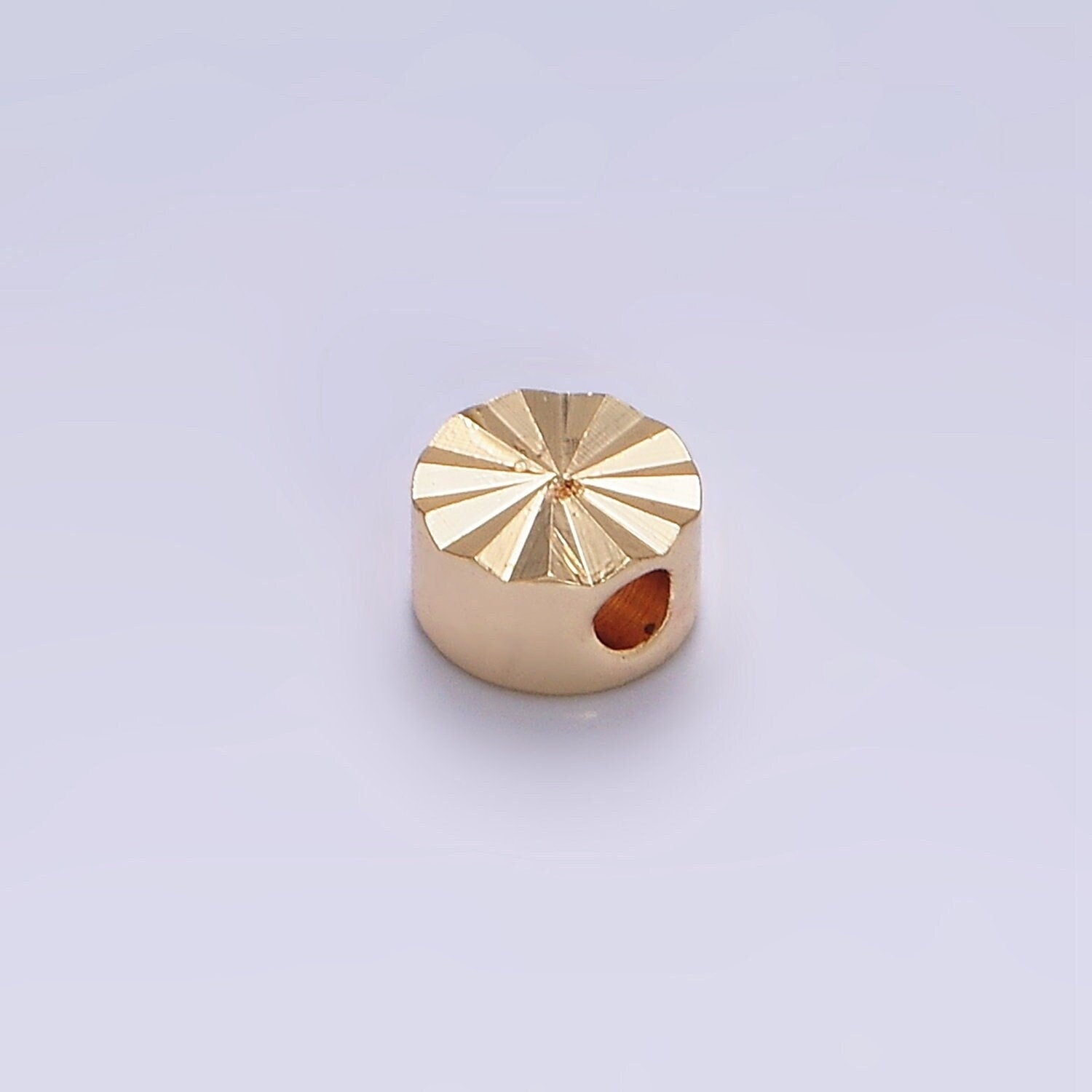 1x Gold Dainty Round Spacer Beads, Sunburst Beads, Circle Bracelet Connector for Bracelet Jewelry Making Supply Finding 5x5mm B-838