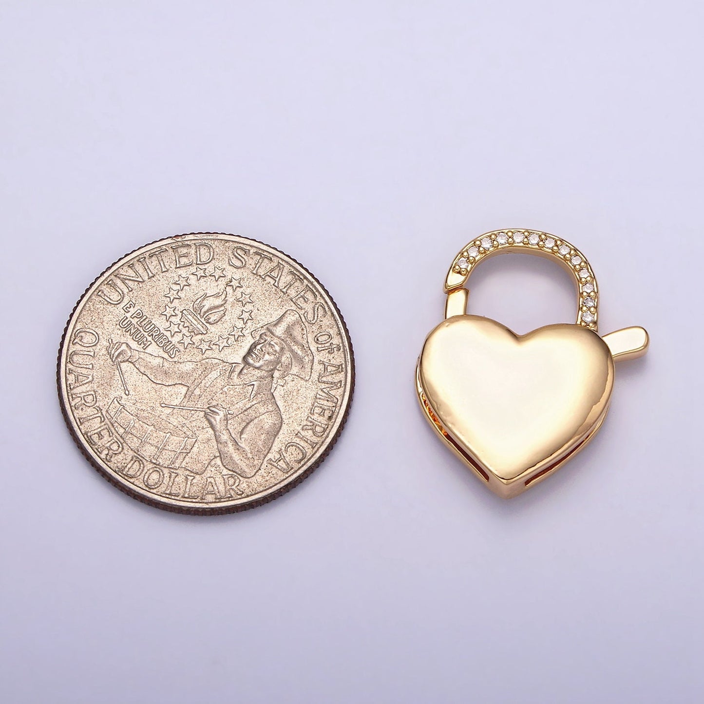 1 Micro Pave Gold Heart and Arch Lobster Clasp CZ Stone Silver Heart Clasp For Necklace Bracelet Component Love Jewelry End Clasp Z935