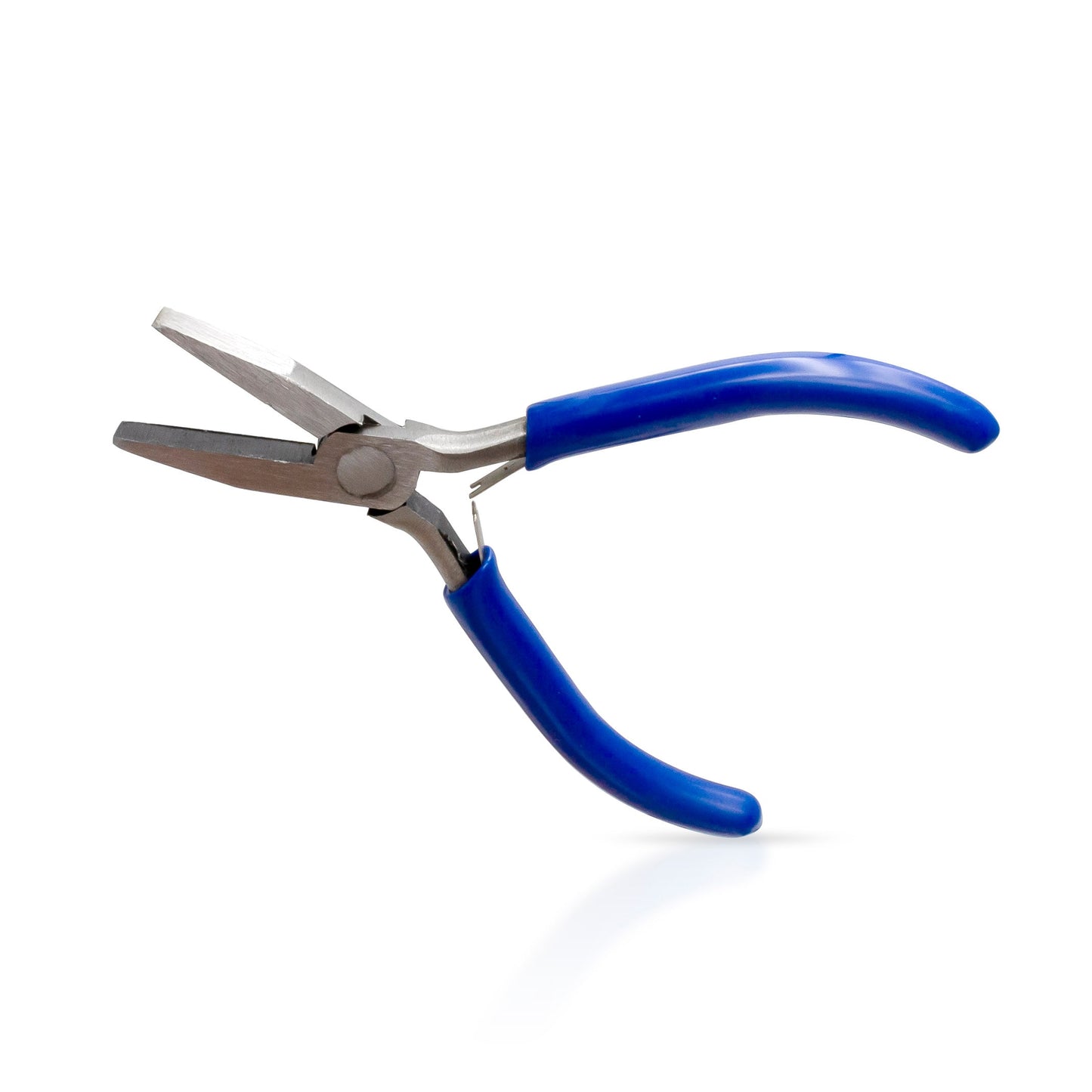 Basic Flat Nose Pliers, Jewelry Making Tools Blue Ergonomic Grip Handles Return Leaf Spring SP-003