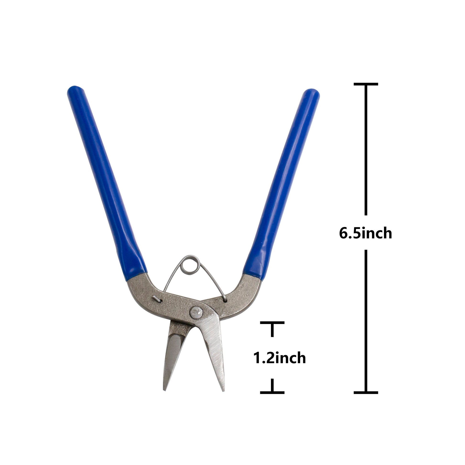 Basic Flat Nose Pliers, Jewelry Making Tools Blue Ergonomic Grip Handles Return Leaf Spring SP-009